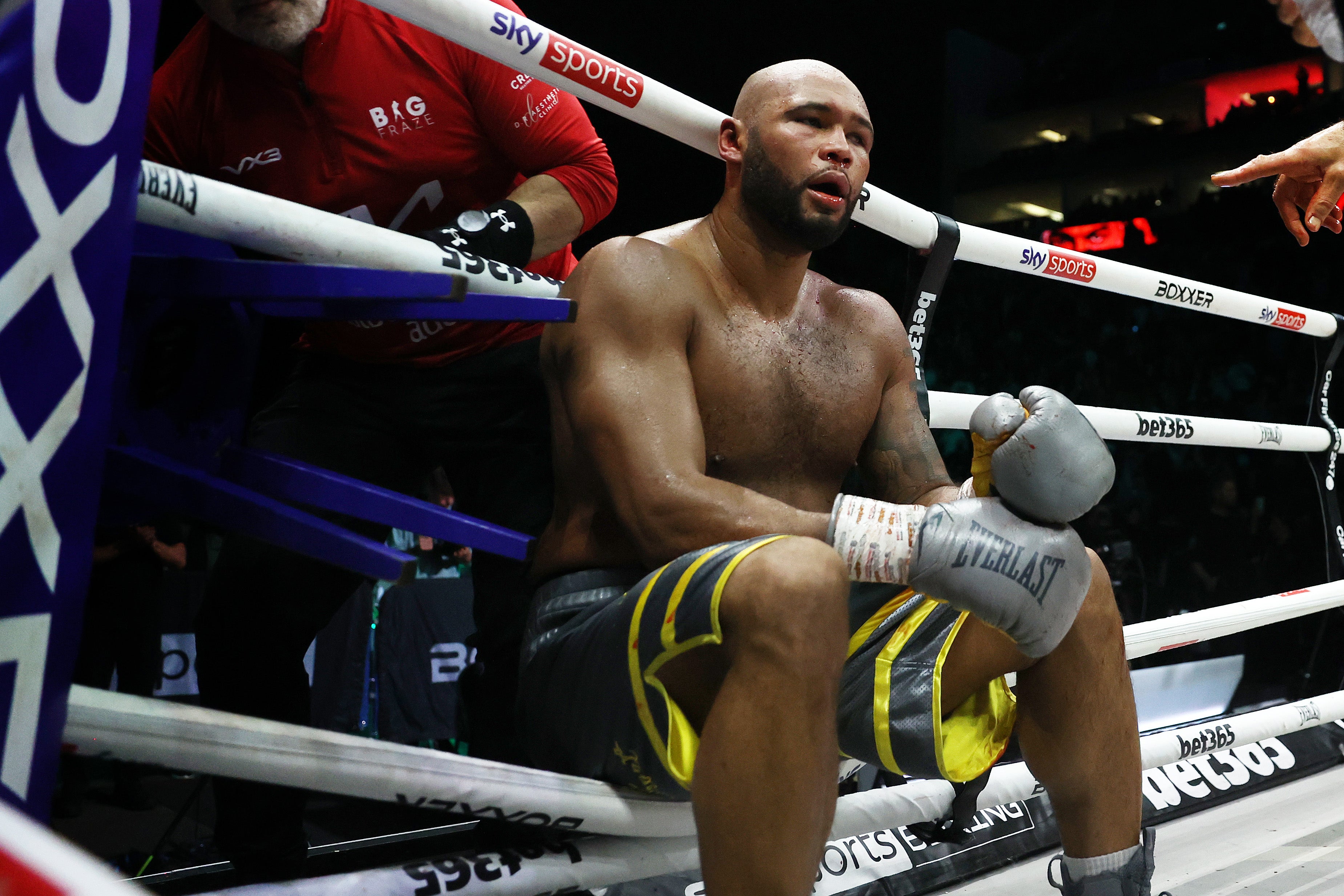 Clarke sank into the ropes then onto the mat after 12 epic rounds