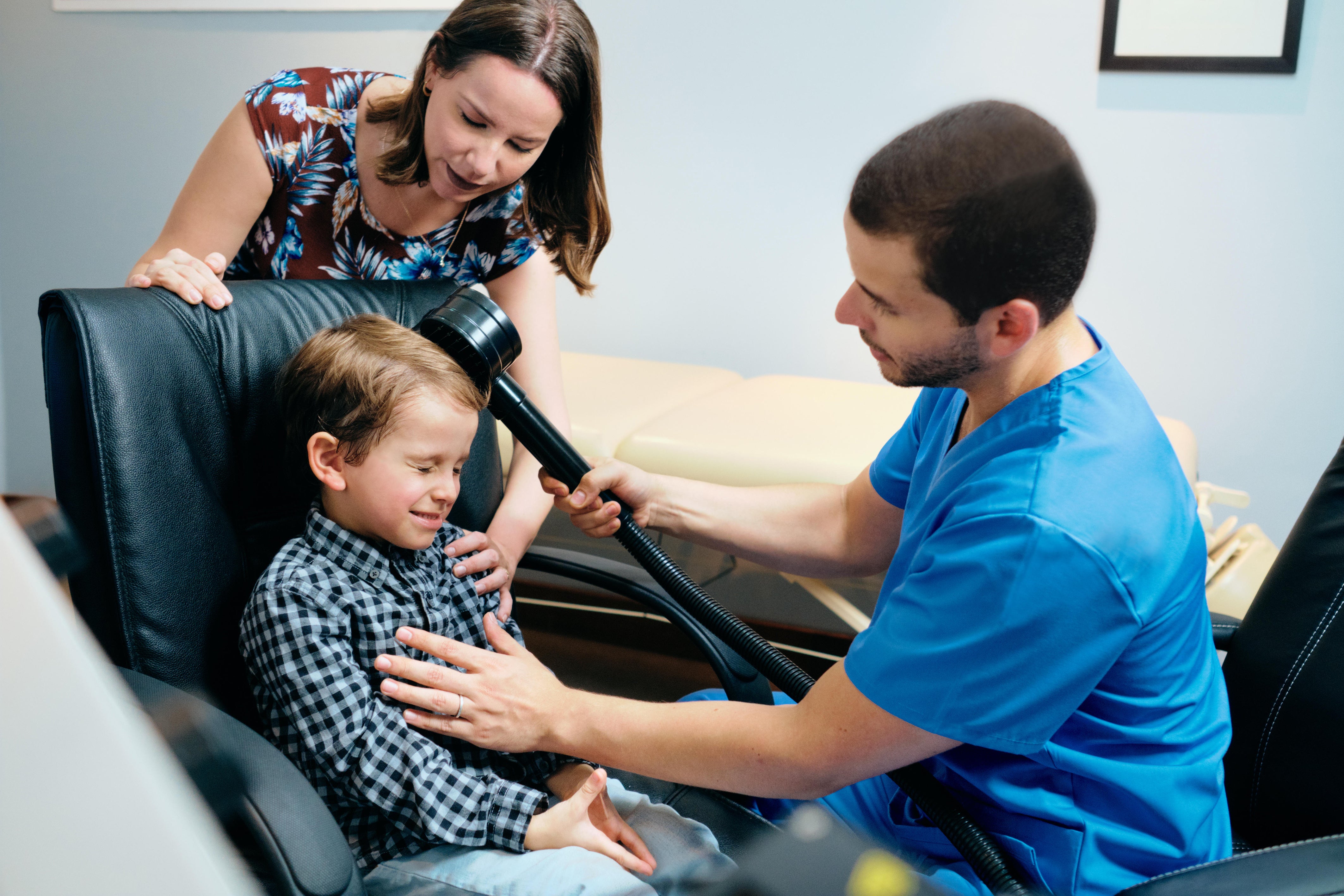 An autistic child at hospital appointment