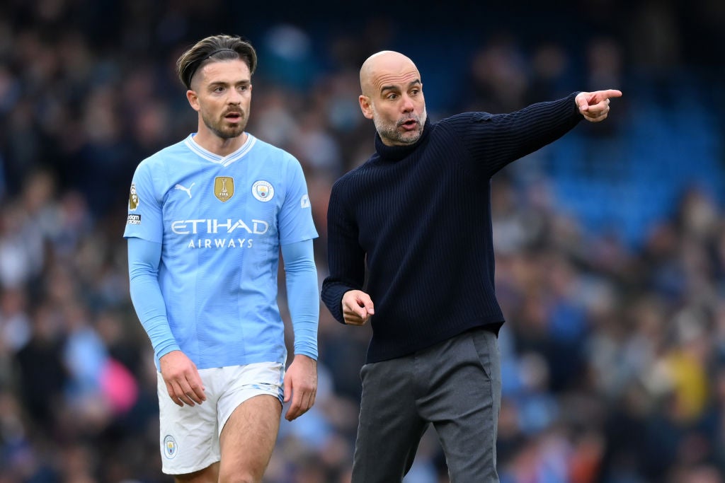 Guardiola approached Grealish after City’s 0-0 draw with Arsenal