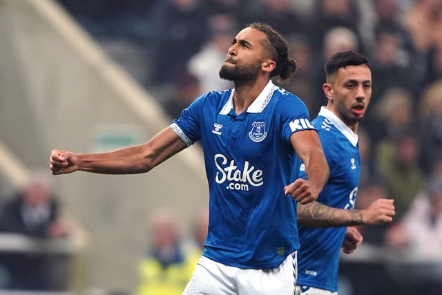 Dominic Calvert-Lewin equalised for Everton (Owen Humphreys/PA)