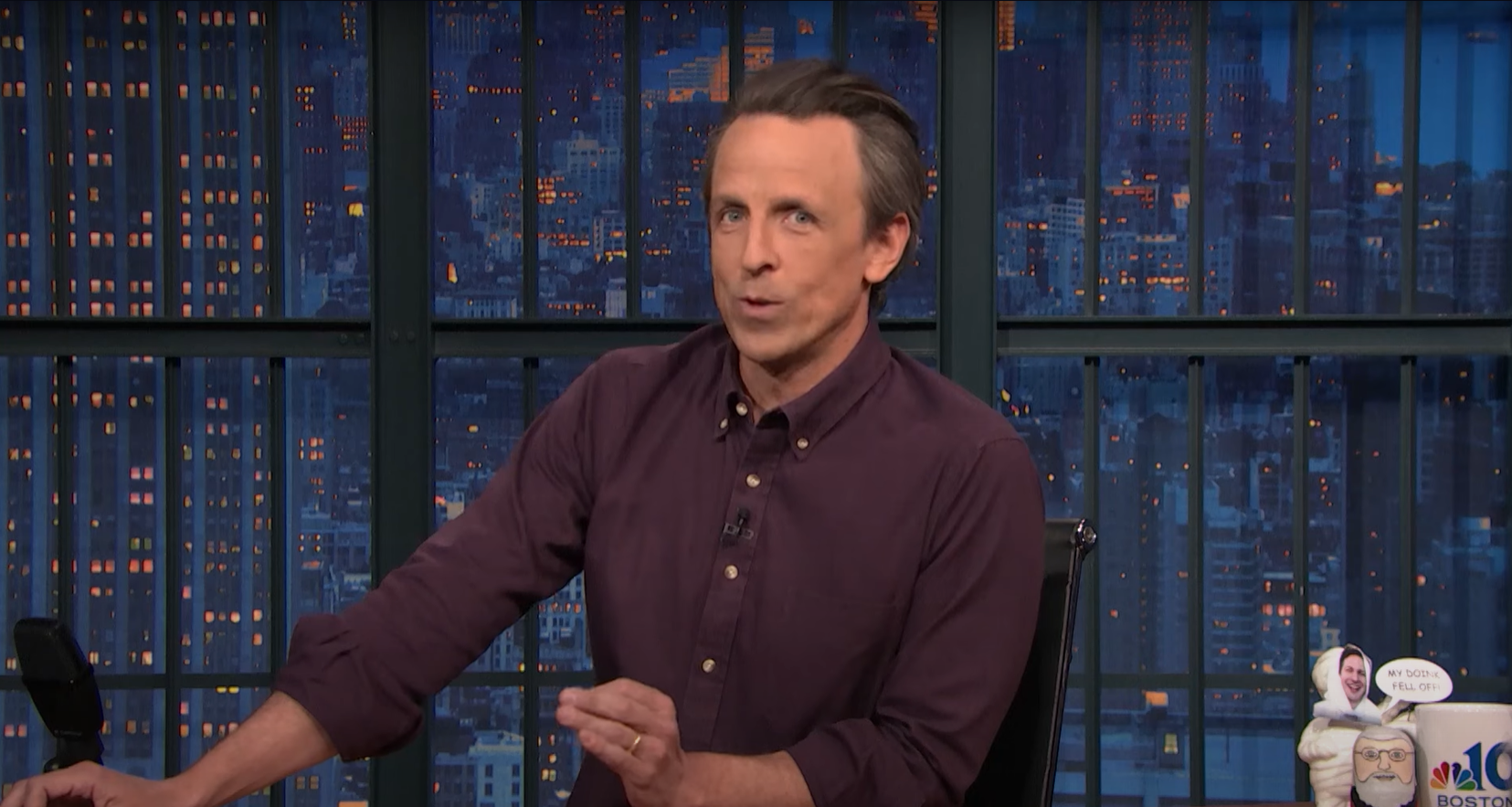 Seth Meyers reacted to the new gag order that warned Trump of losing jurors’ identities