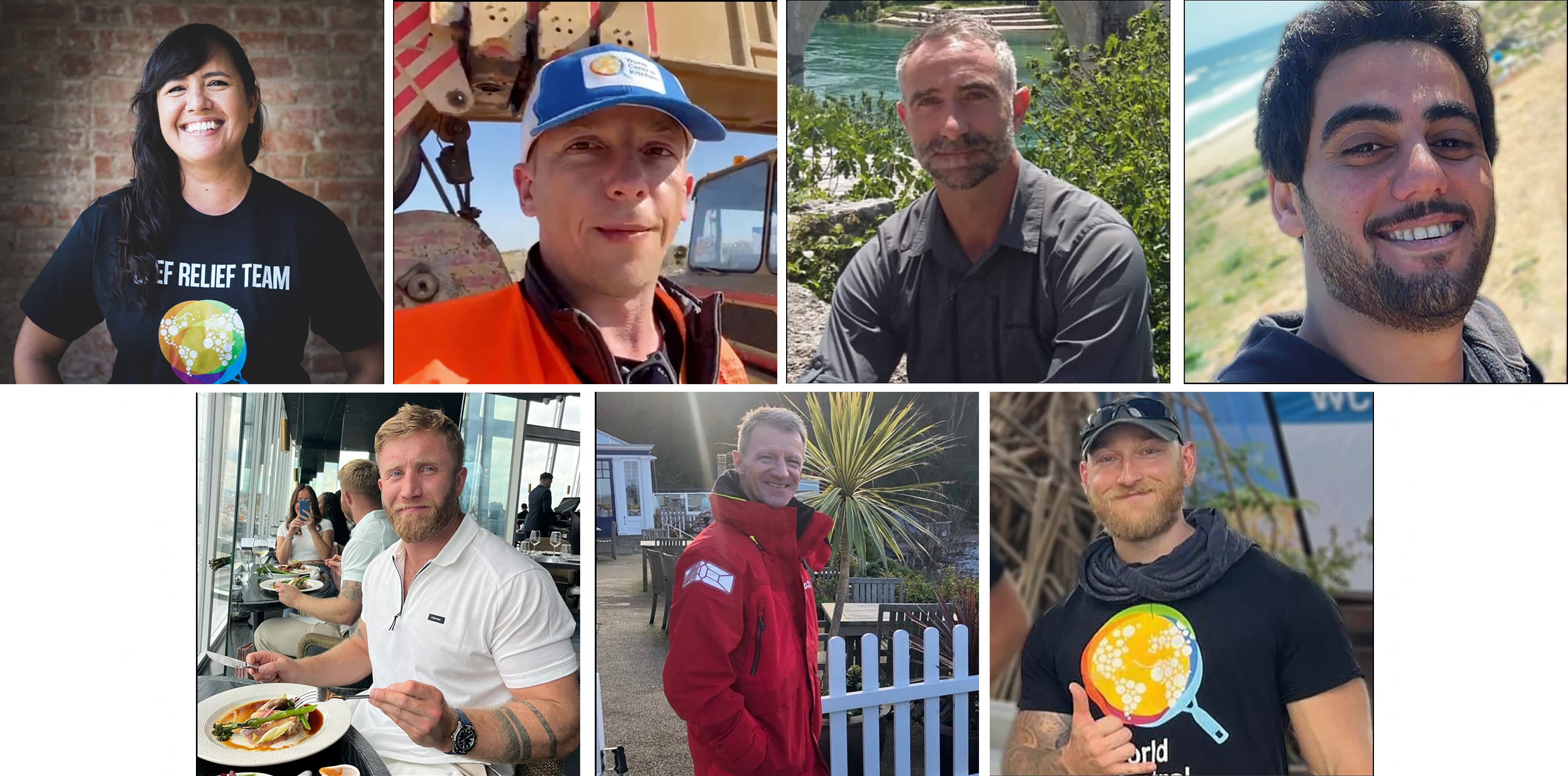 Victims: (clockwise, from top left) Lalzawmi ‘Zomi’ Frankcom, Damian Sobol, James Kirby, Saifeddin Issam Ayad Abutaha, Jacob Flickinger, John Chapman and James ‘Jim’ Henderson