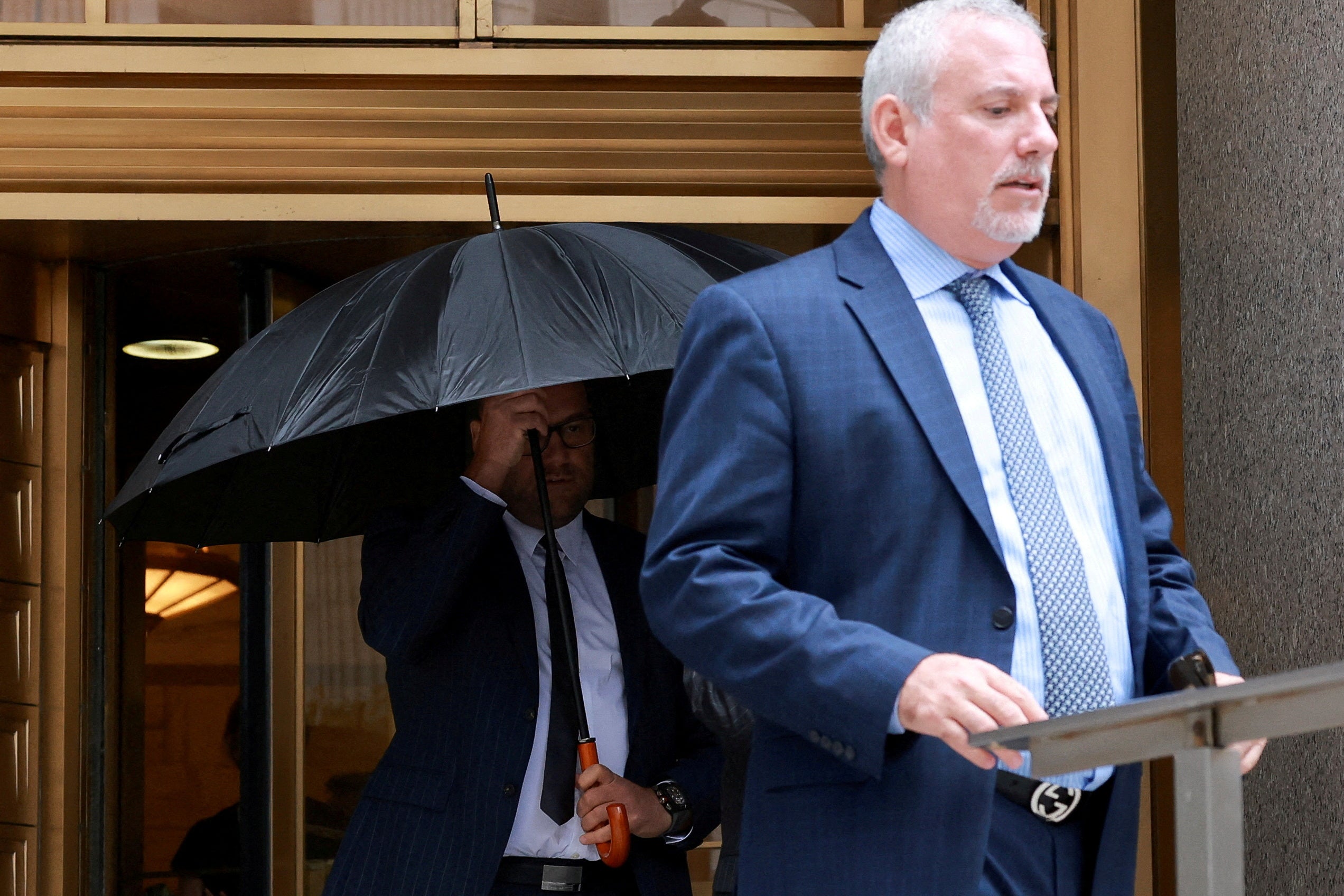 Gerald Shvartsman walks following a hearing at the Manhattan Federal Court, in New York City, U.S. July 20, 2023.