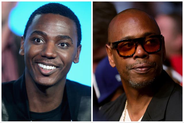 <p>Jerrod Carmichael (left) and Dave Chappelle</p>