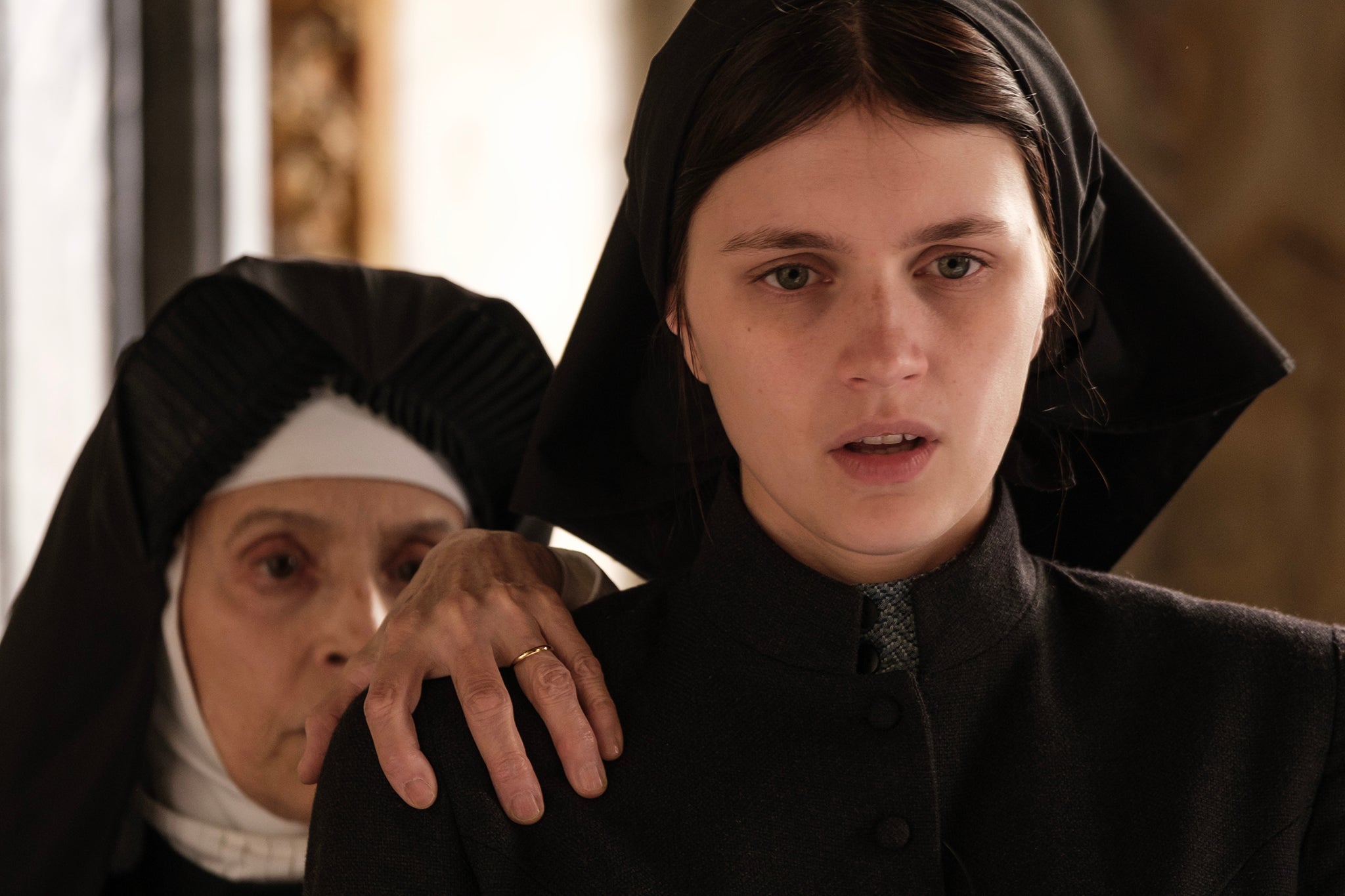 Behind you!: Sonia Braga and Nell Tiger Free in ‘The First Omen’