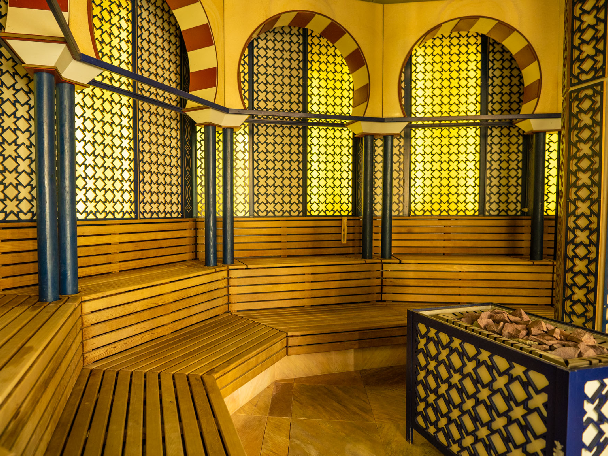 You won’t be fighting for space in the roomy saunas