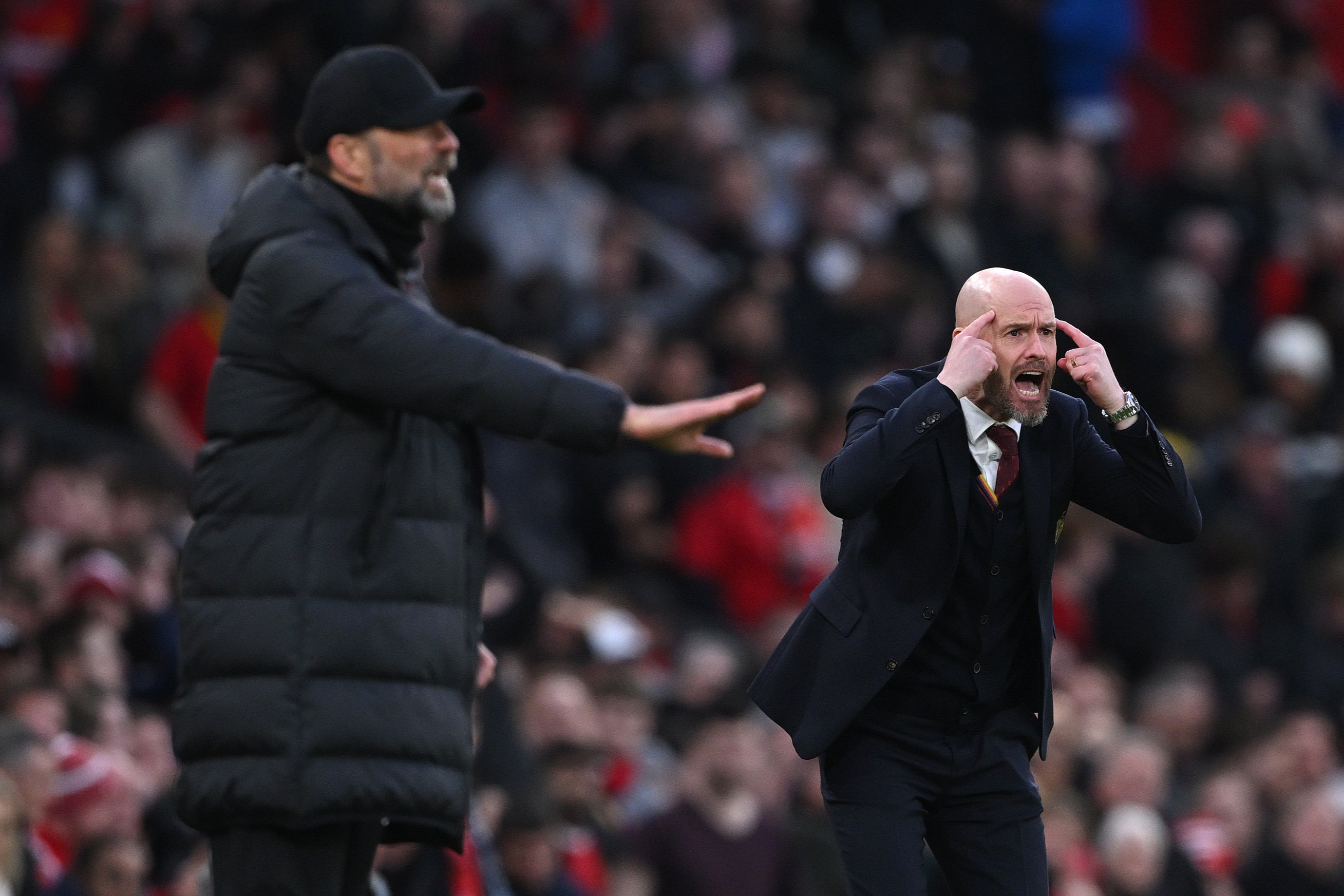 Jurgen Klopp’s Liverpool success starkly contrasts with Erik ten Hag’s Man United woes