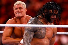 WrestleMania 40 - live: Updates and results from night one as The Rock and Reigns face Rhodes and Rollins