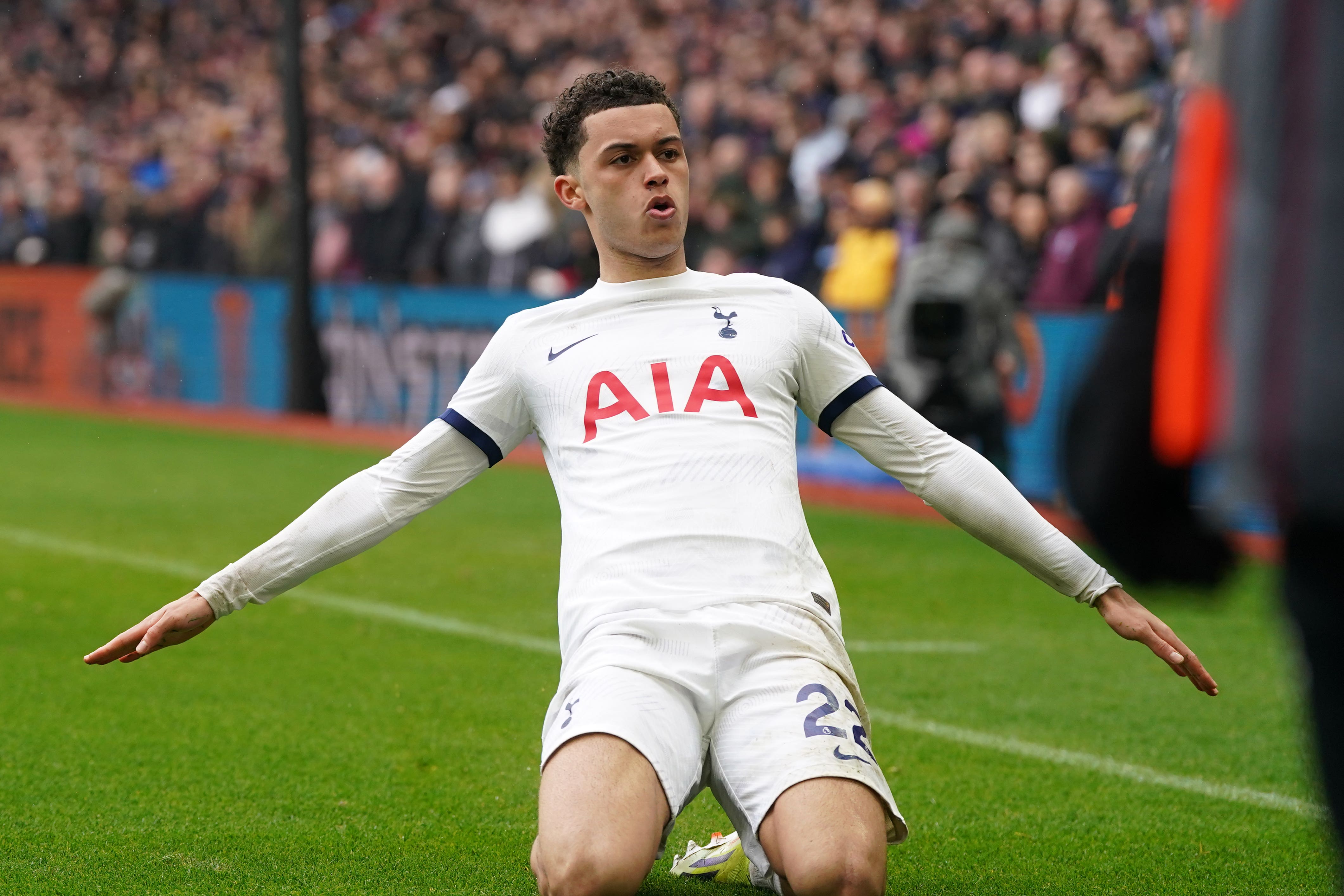 Brennan Johnson celebrates scoring for Tottenham and will face old club Nottingham Forest on Sunday (Nick Potts/PA)