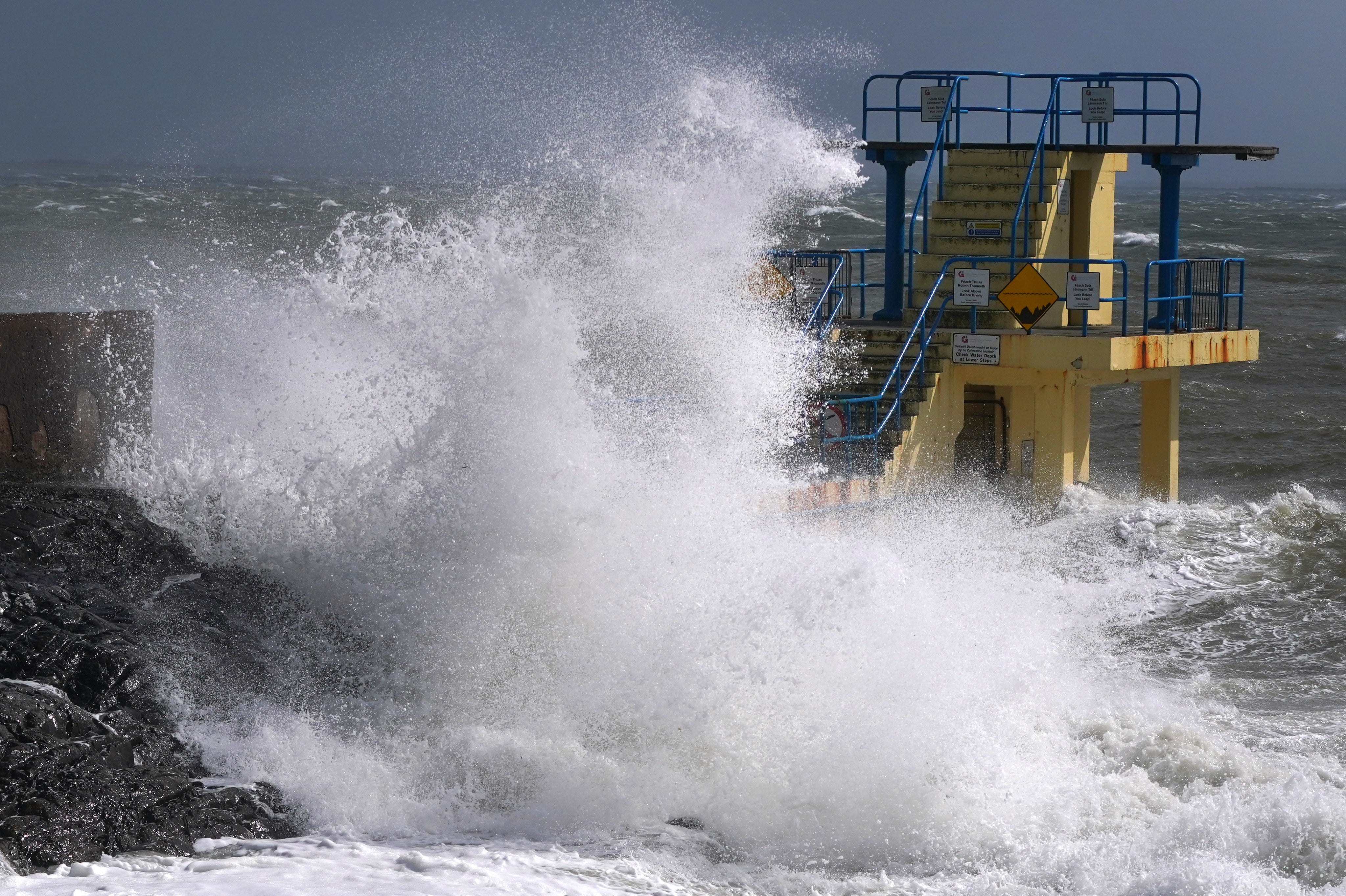 Many departures from airports in Ireland were grounded as Storm Kathleen swept across the country