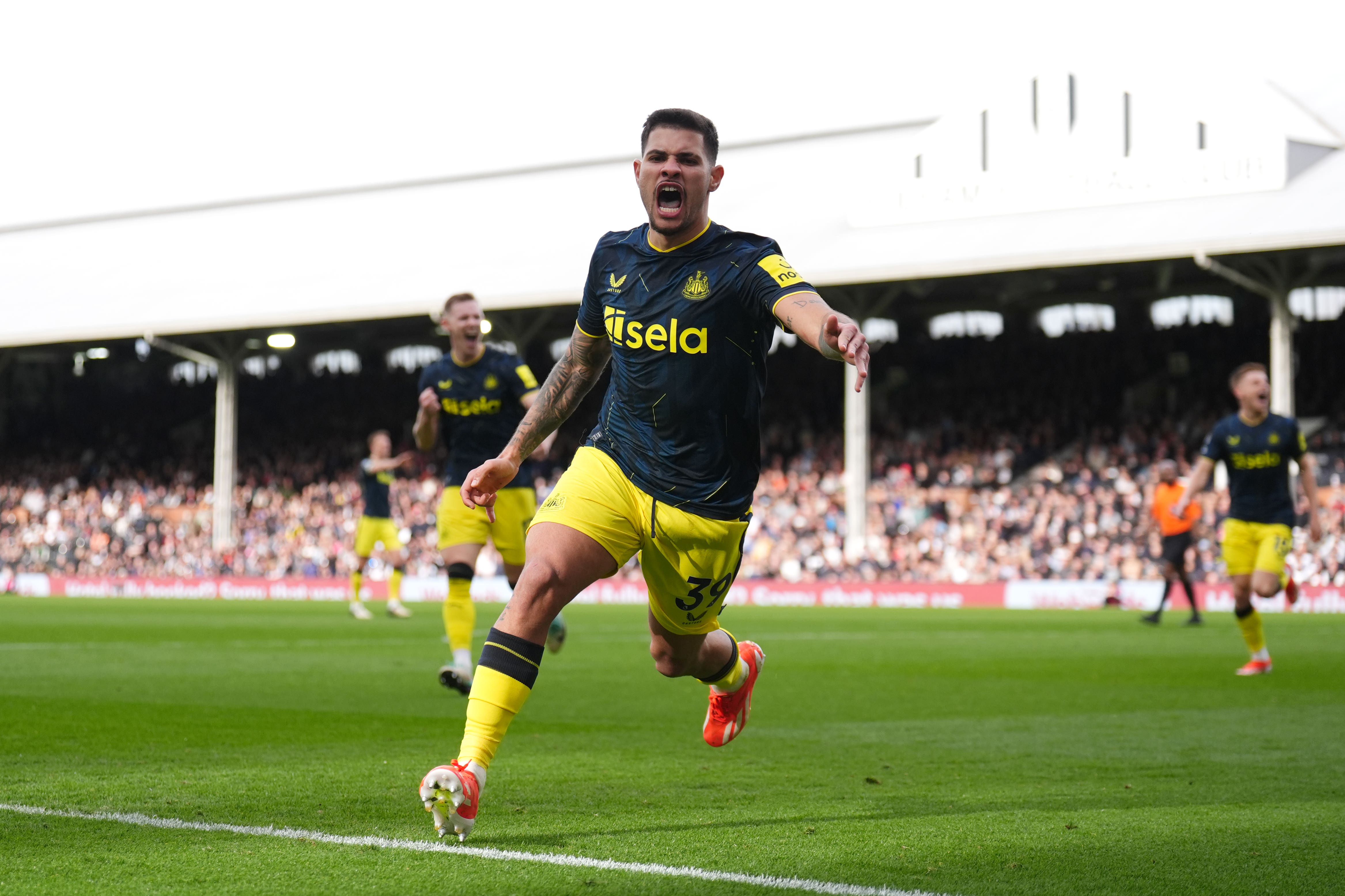 Bruno Guimaraes won it for Newcastle (John Walton/PA)