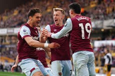 West Ham come from behind to win at Wolves but lose Jarrod Bowen to injury