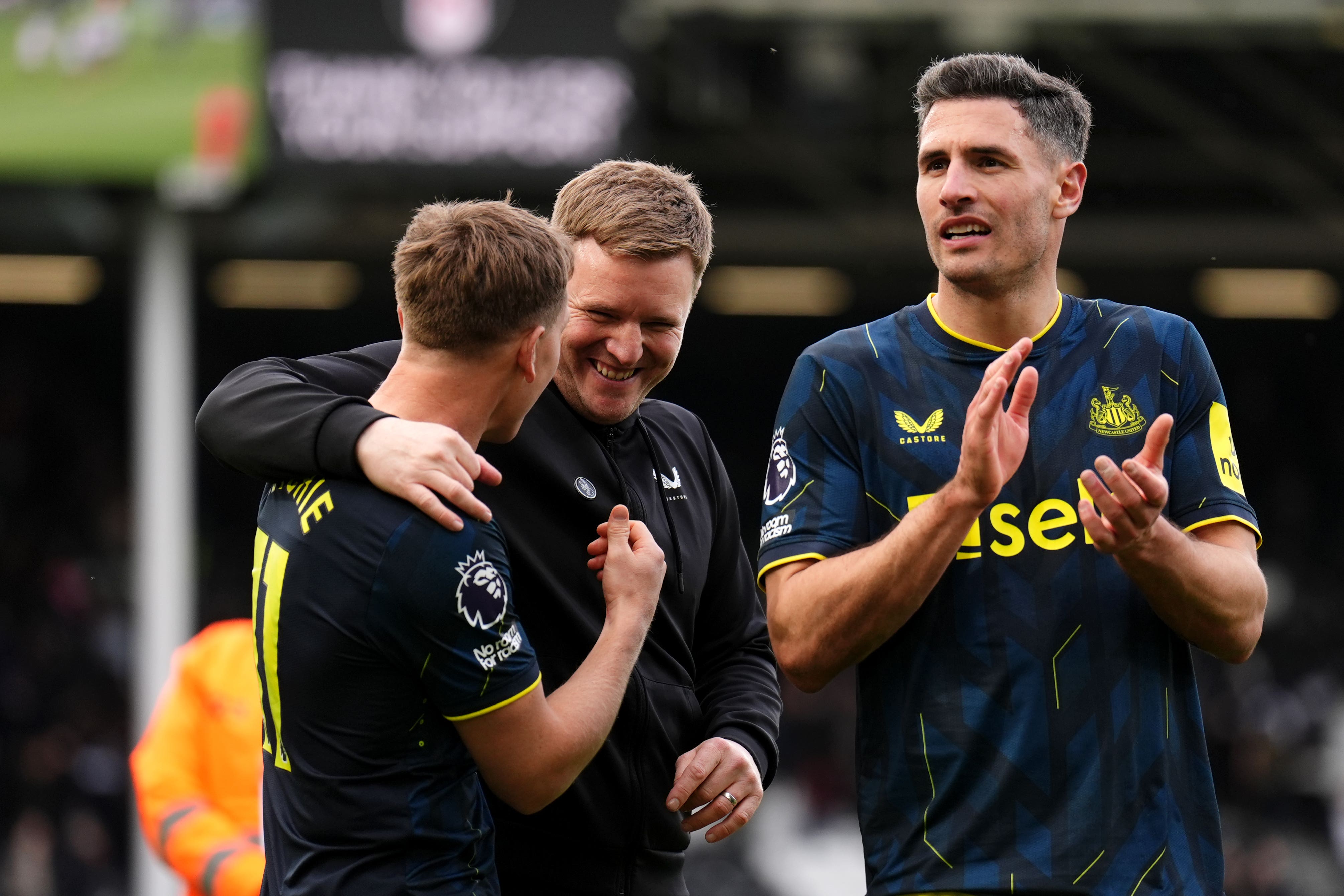 Eddie Howe’s Newcastle beat Fulham (John Walton/PA)