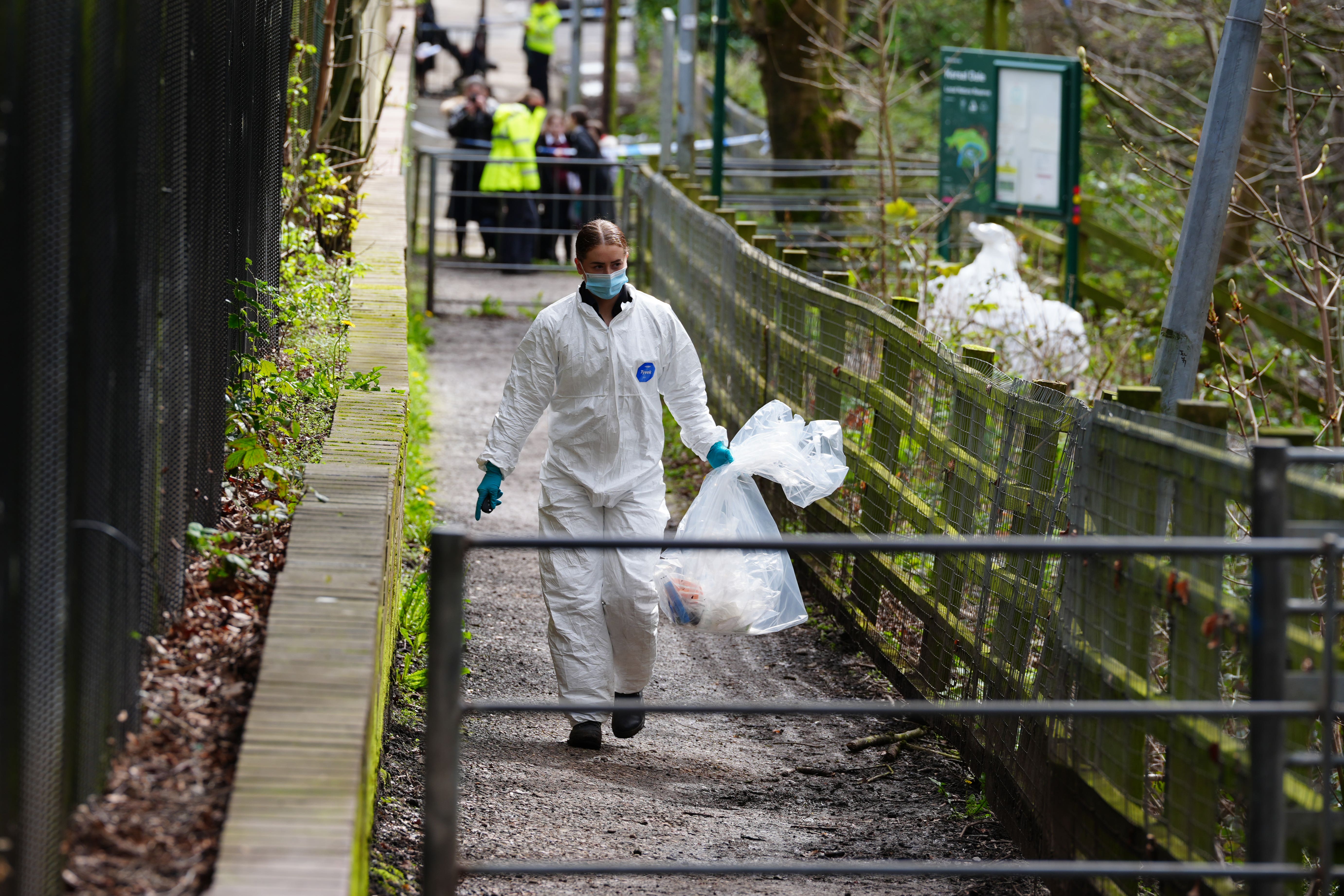 Forensic officers at Kersal Dale, near Salford (Peter Byrne/PA)