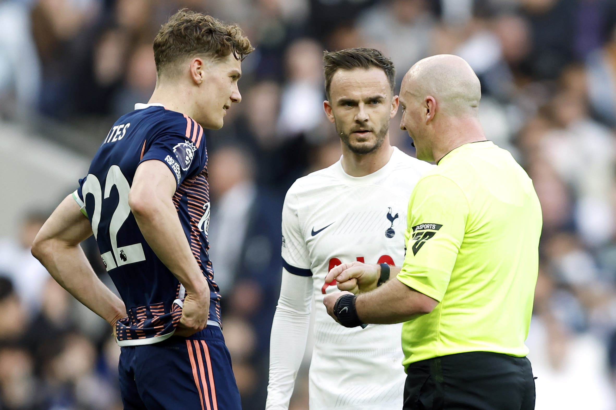 Ryan Yates and James Maddison were involved in an off-the-ball incident (Nigel French/PA)