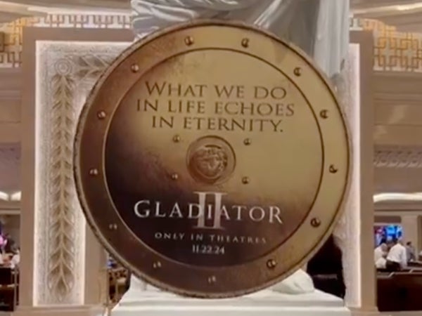 ‘Gladiator II’ poster spotted at CinemaCon in Las Vegas