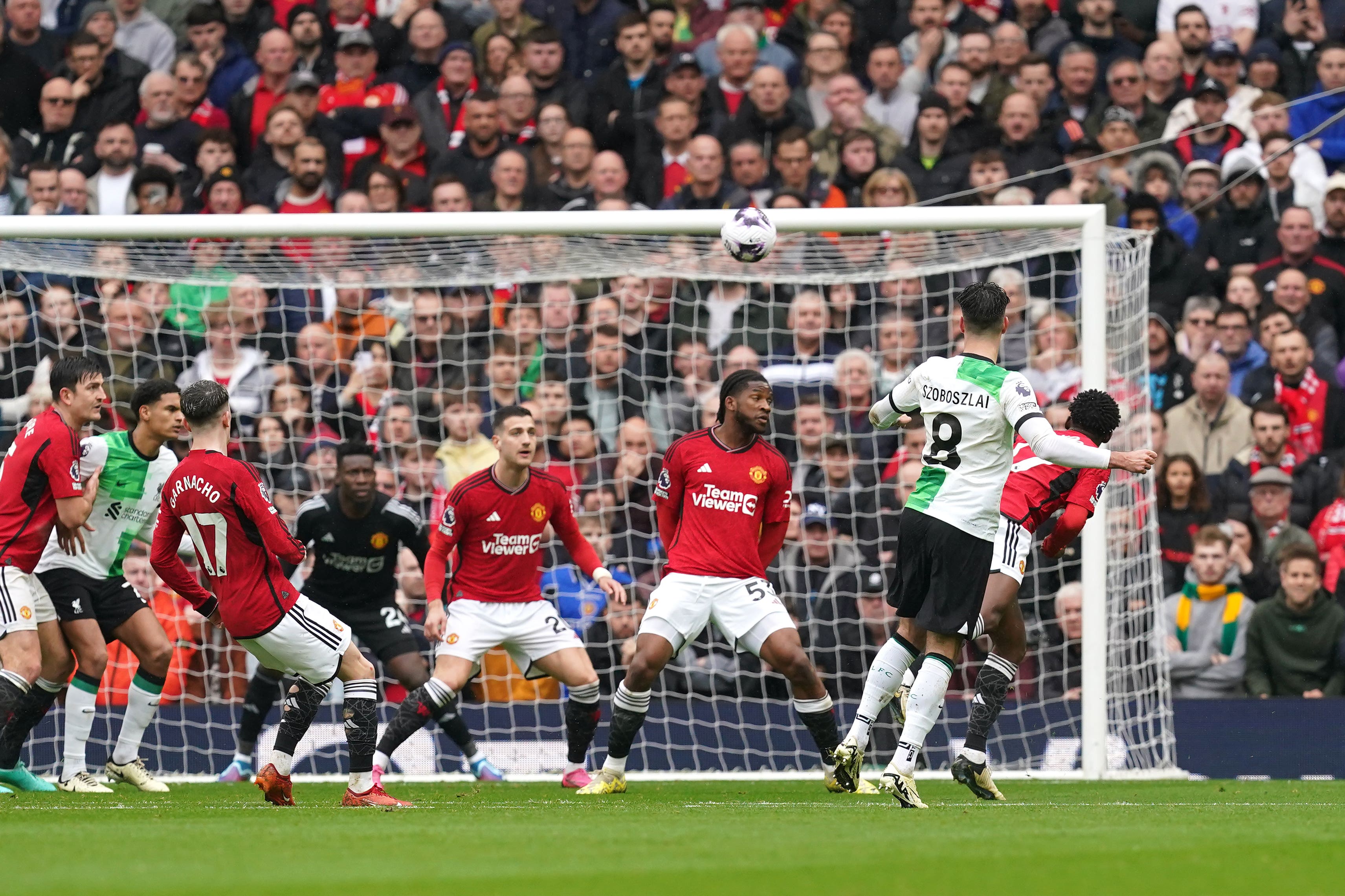 Liverpool have been frustrated despite 62 shots in this season’s two league games against Manchester United (Martin Rickett/PA)