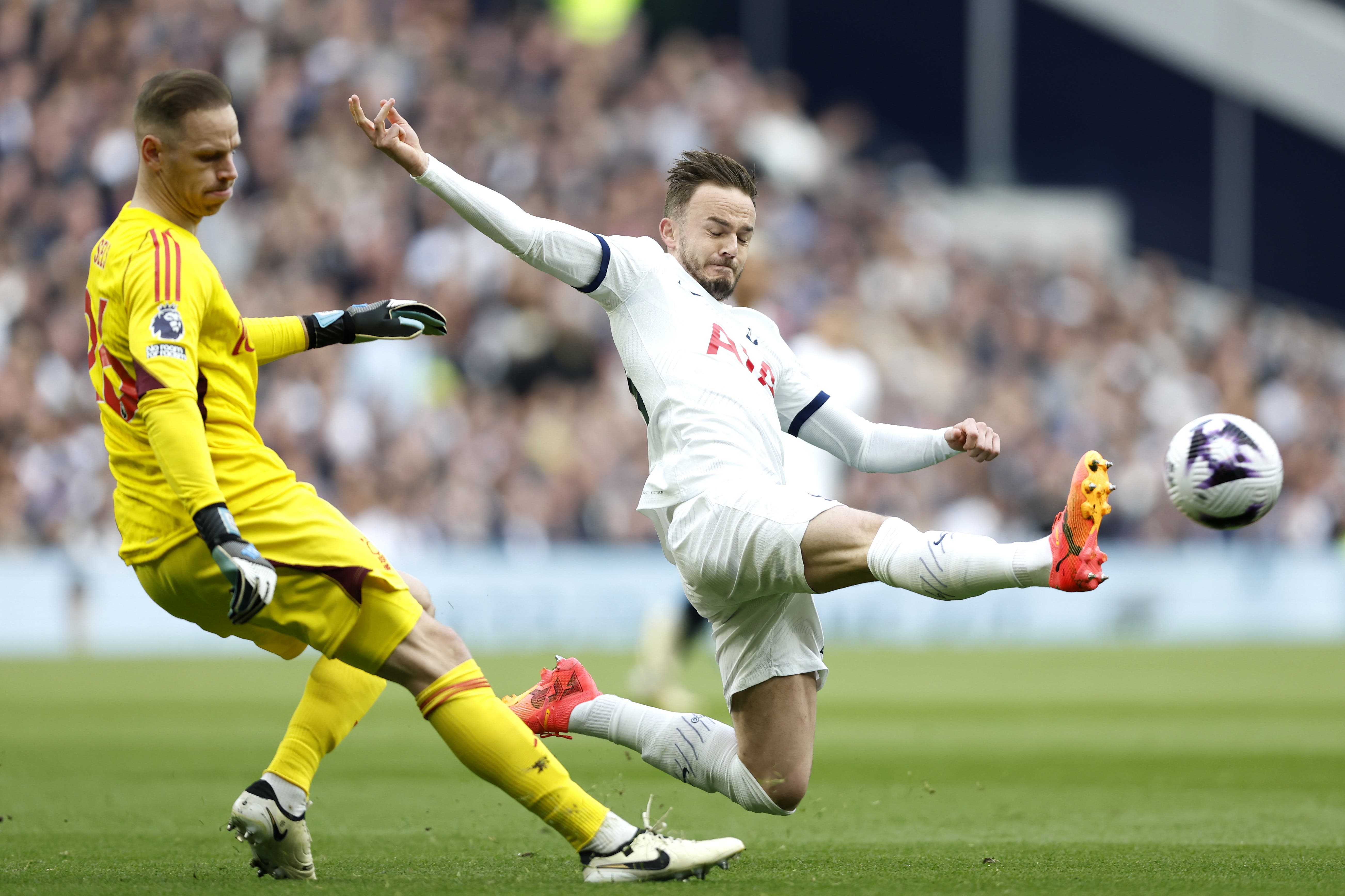 James Maddison wants Tottenham to be in the Premier League title race next season (Nigel French/PA)