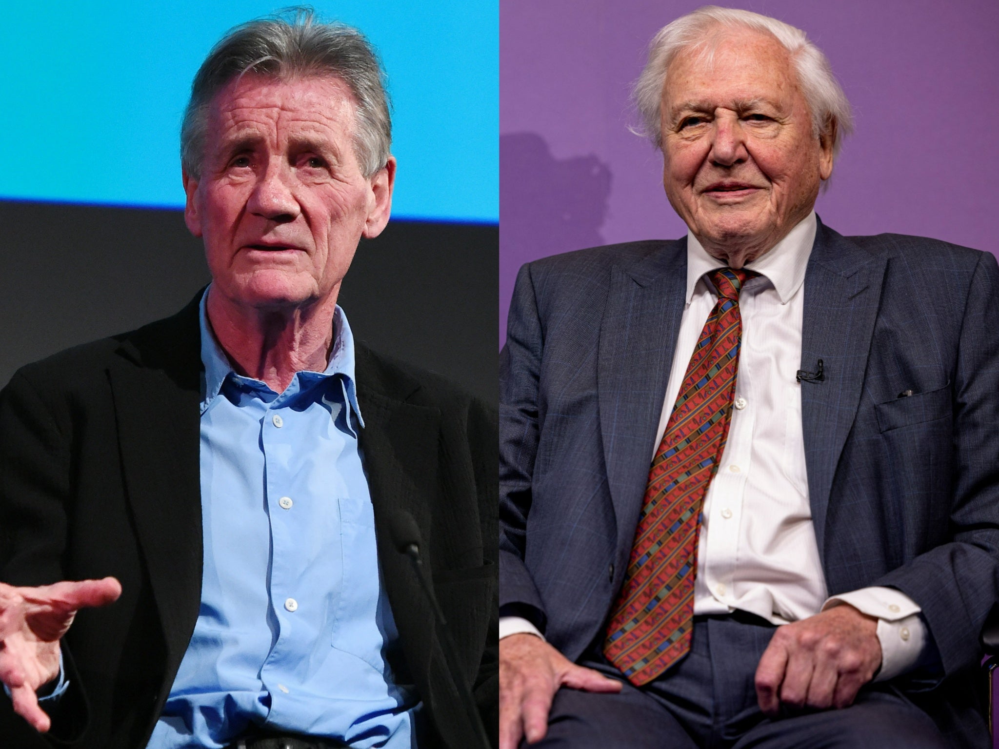 Michael Palin (left) and David Attenborough (right) talked about ‘snails the size of steaks’ in Nigeria