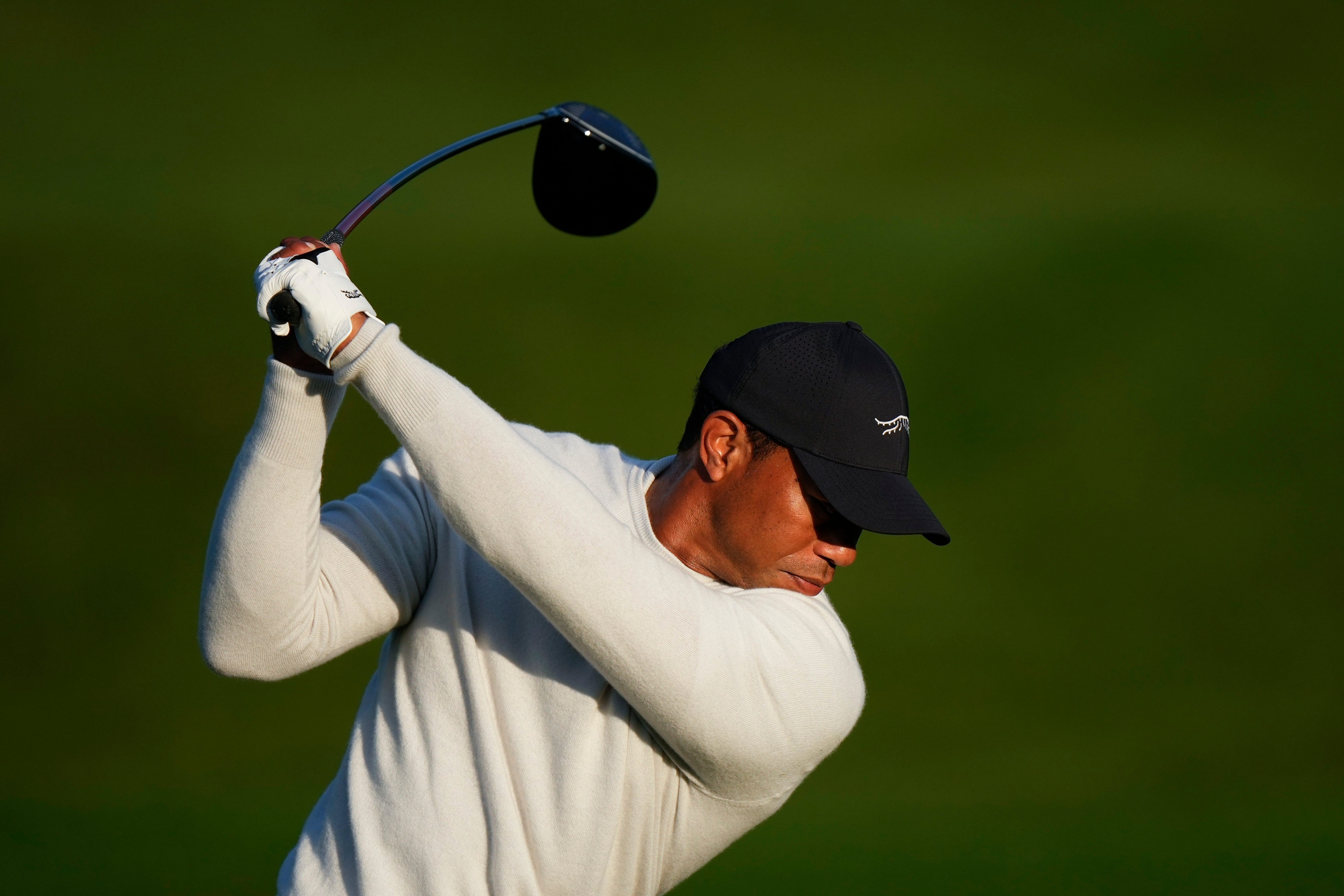 Tiger Woods, pictured, ‘played great’ in practice ahead of the Masters, according to playing partner Will Zalatoris (Matt Slocum/AP)