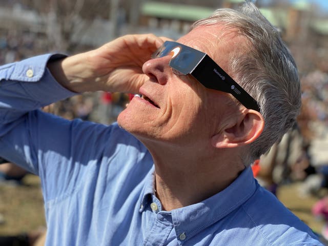 <p>Searching for darkness: Simon Calder at the last great eclipse, in Canada in 2024</p>