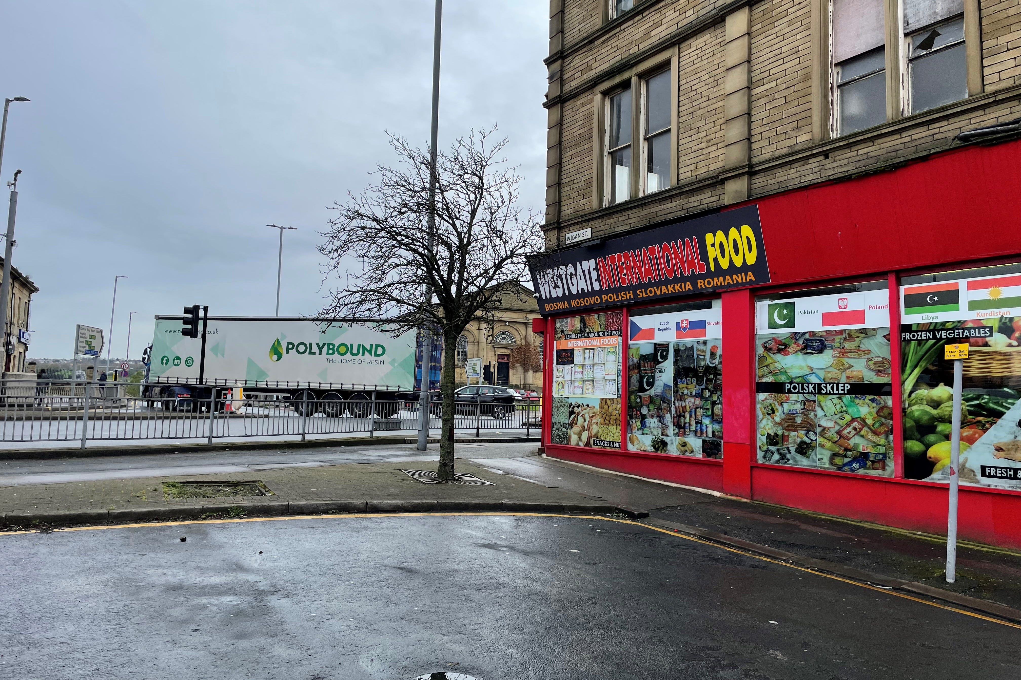 The scene in Bradford city centre (Dave Higgens/PA)