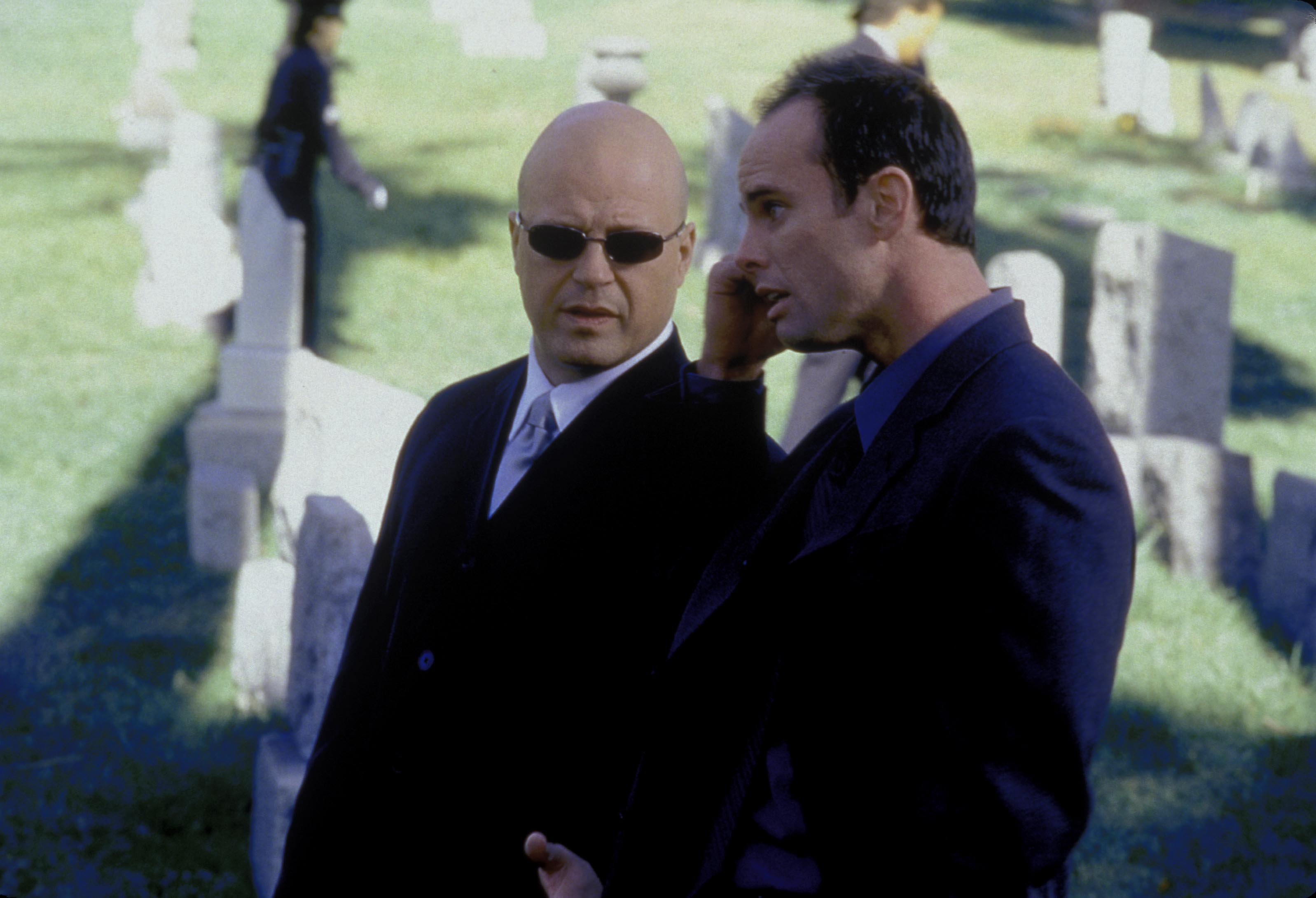 Partners in crime: Michael Chiklis as Vic Mackey and Walton Goggins as Shane Vendrell in ‘The Shield’