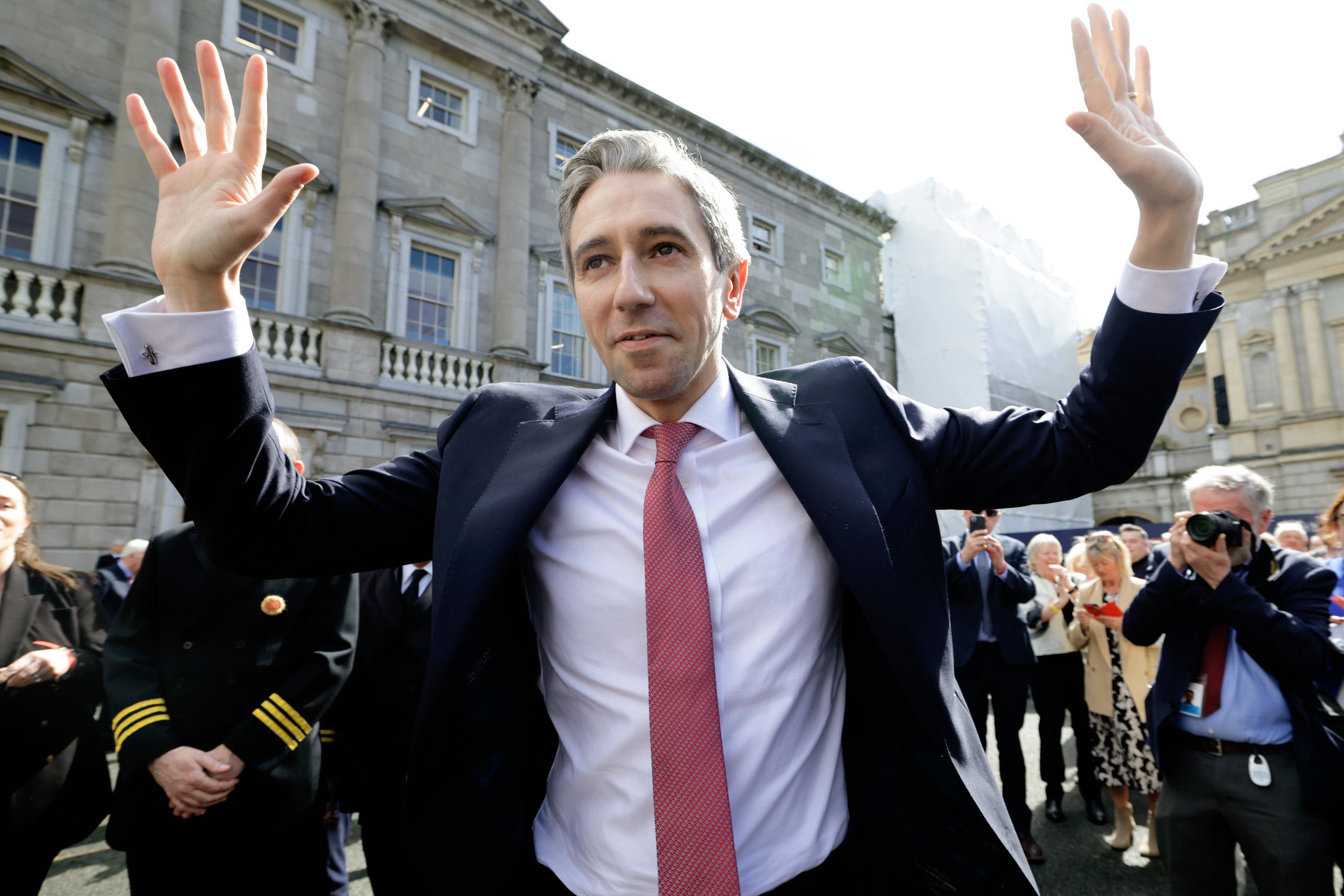 Simon Harris leaves the Dail (Maxwell Photography/PA)