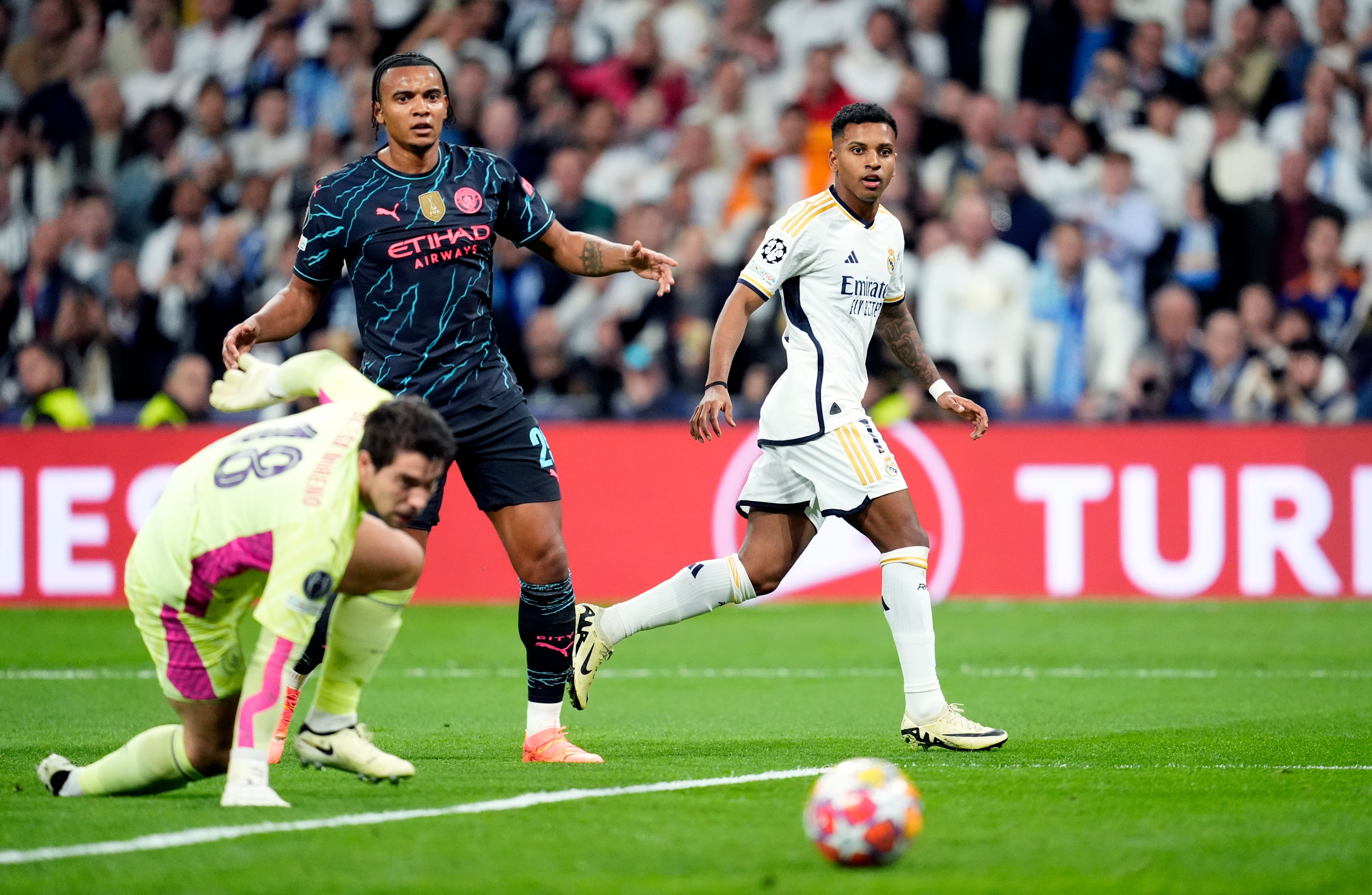 Rodrygo raced clear to punish City on the counterattack