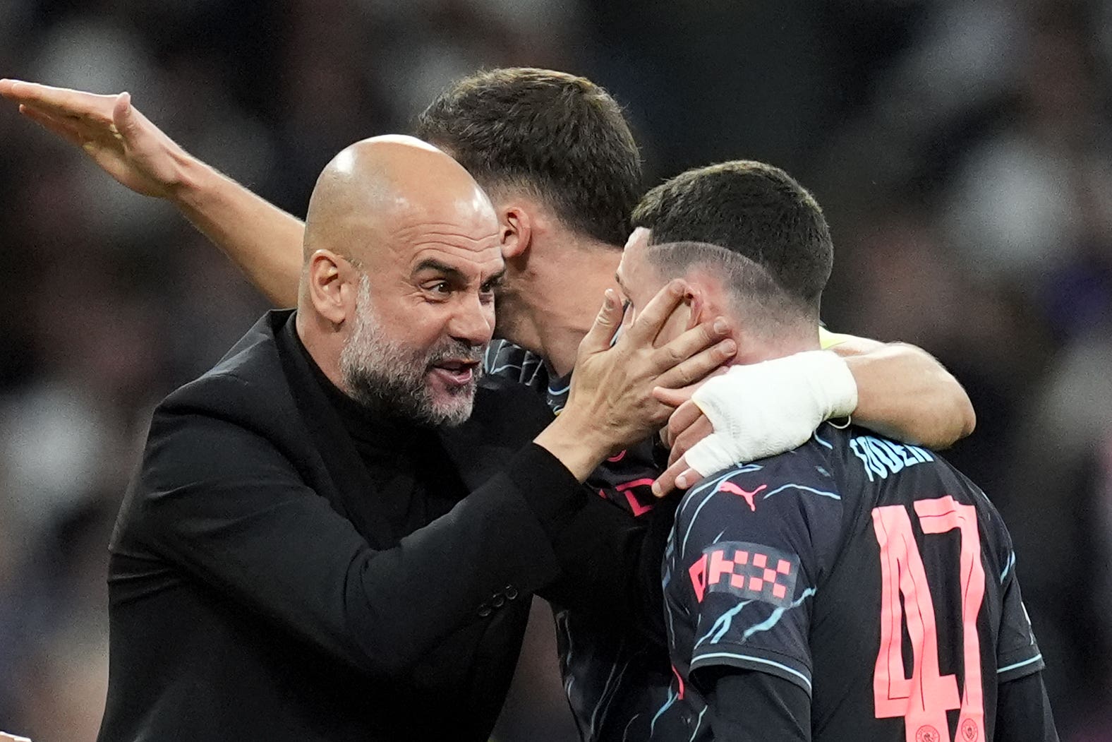 Phil Foden, right, scored for City (Nick Potts/PA)