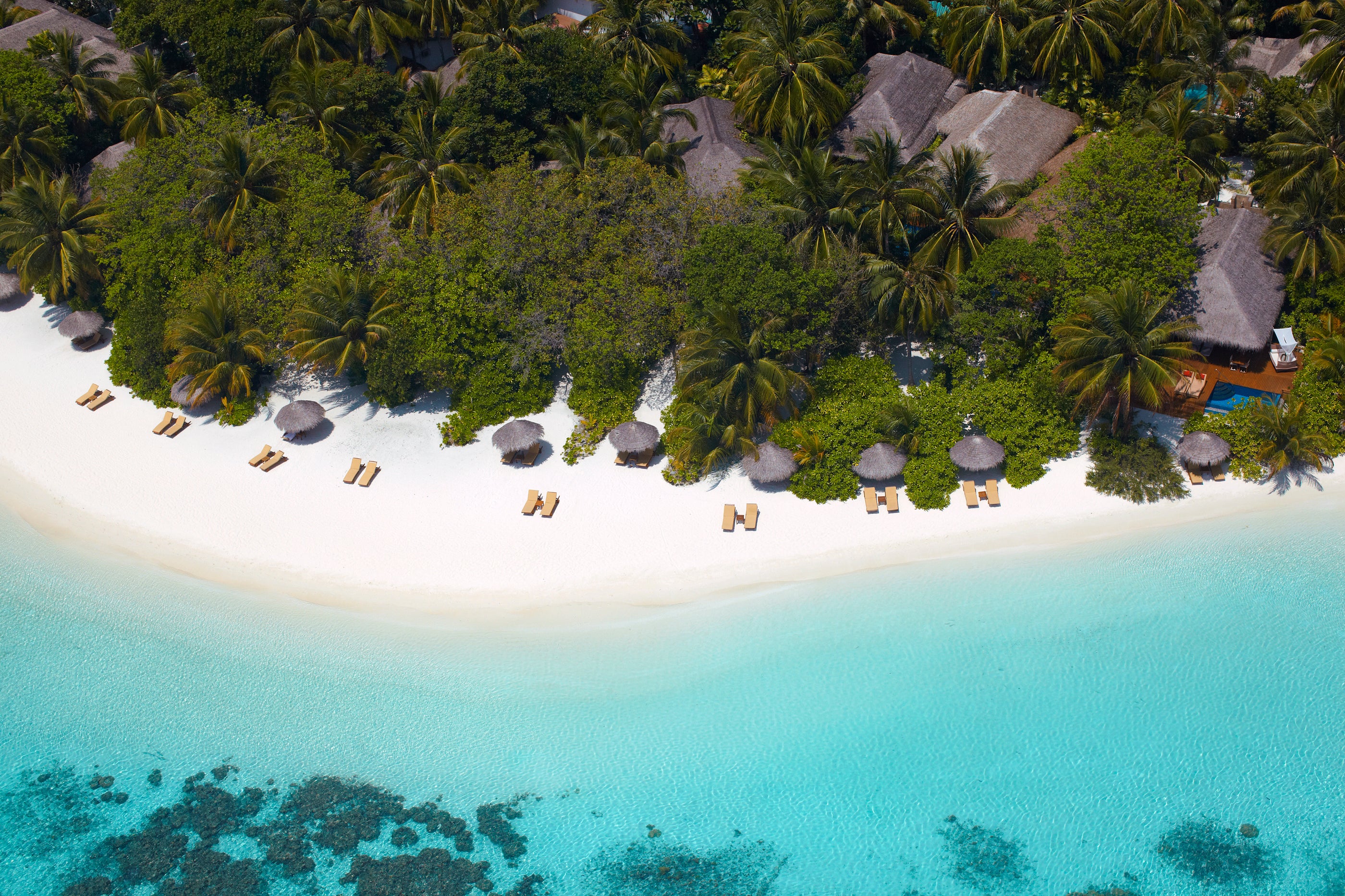 The beach at Baros resort