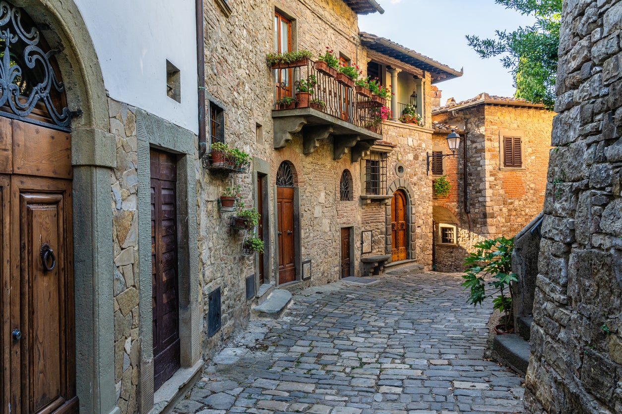 Greve in Chianti lies around 30km from Florence