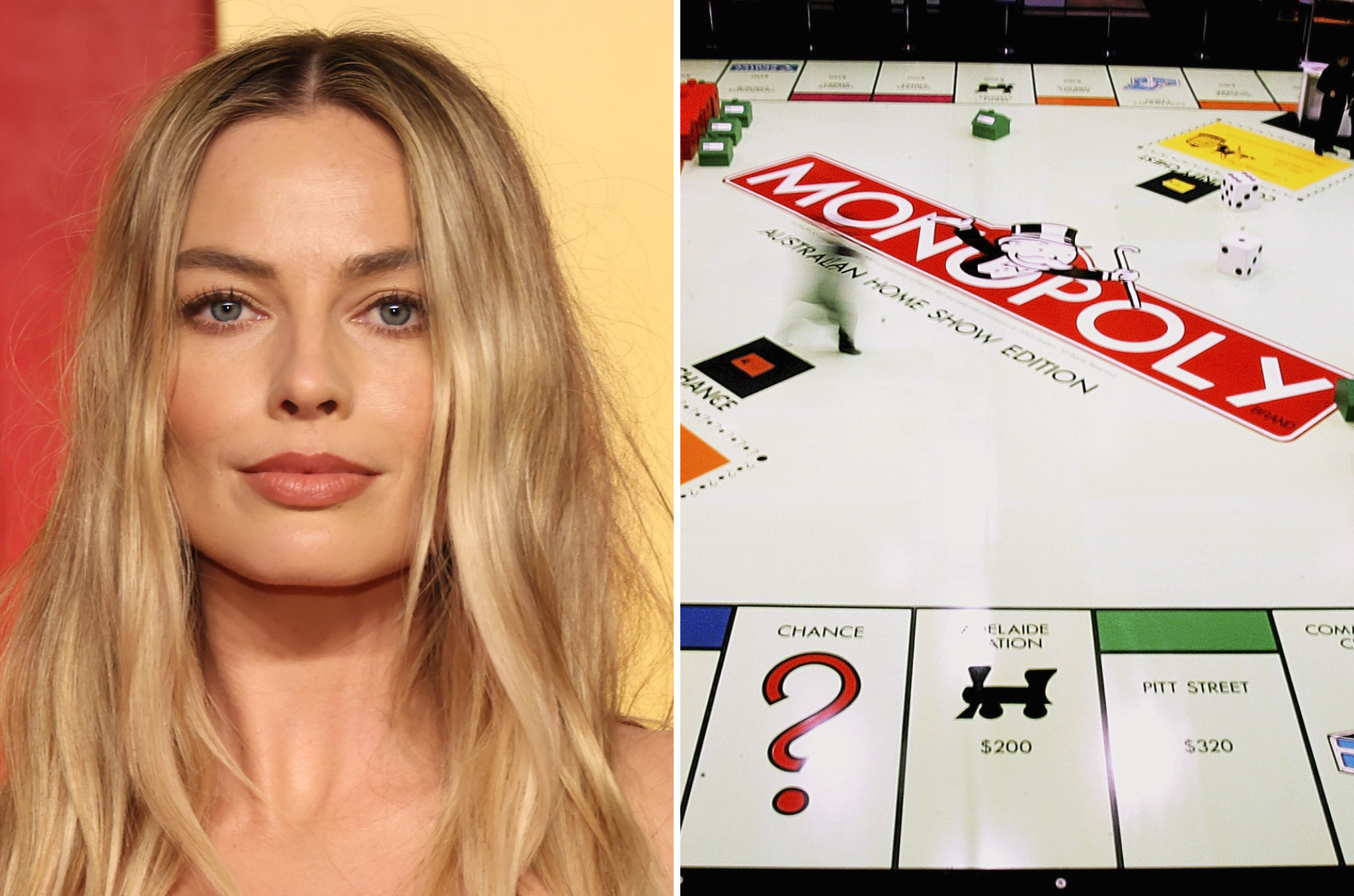 Margot Robbie and game of Monopoly