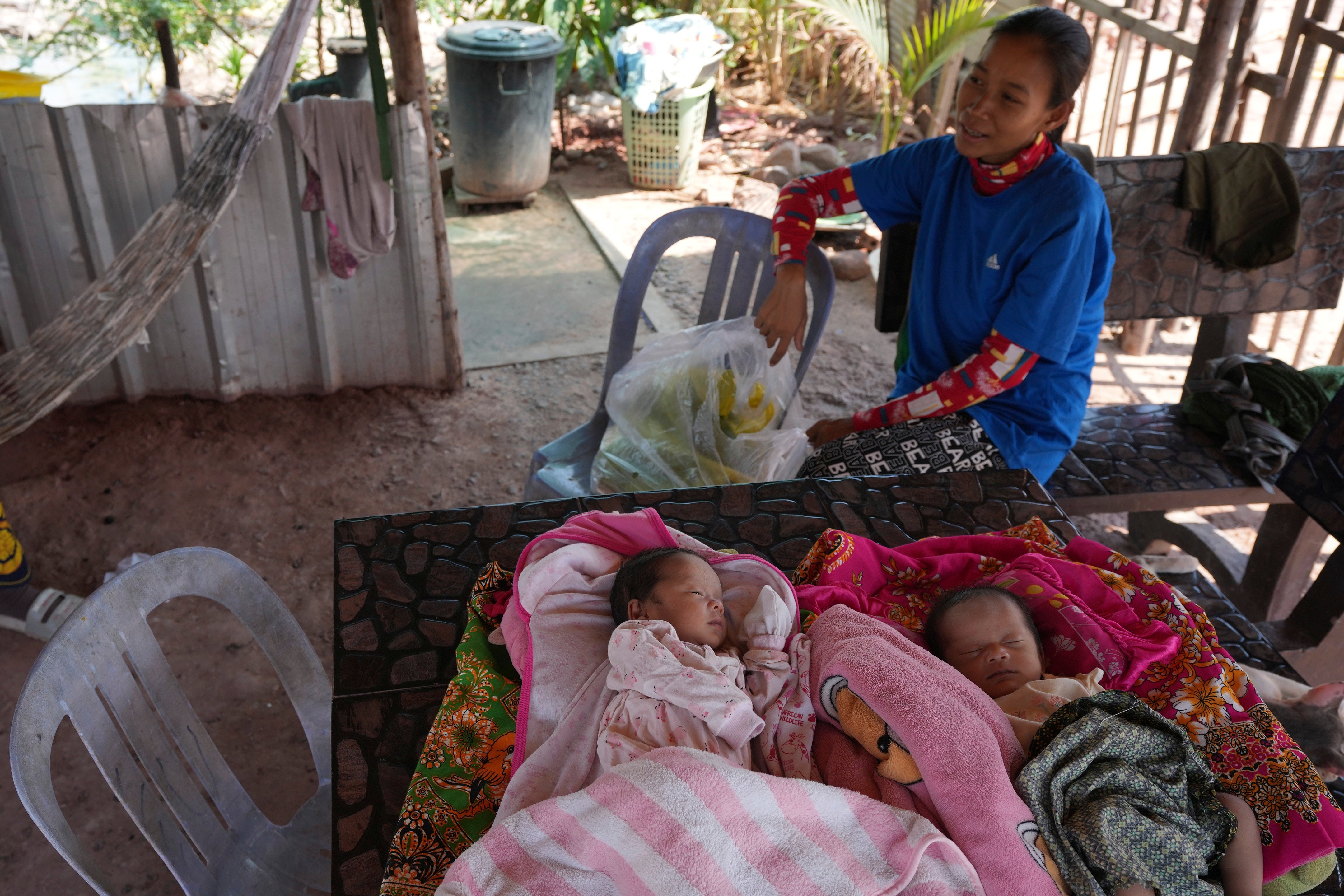 Kheang Pichphanith, 24, who is among the families relocated from Cambodia’s archaeological site