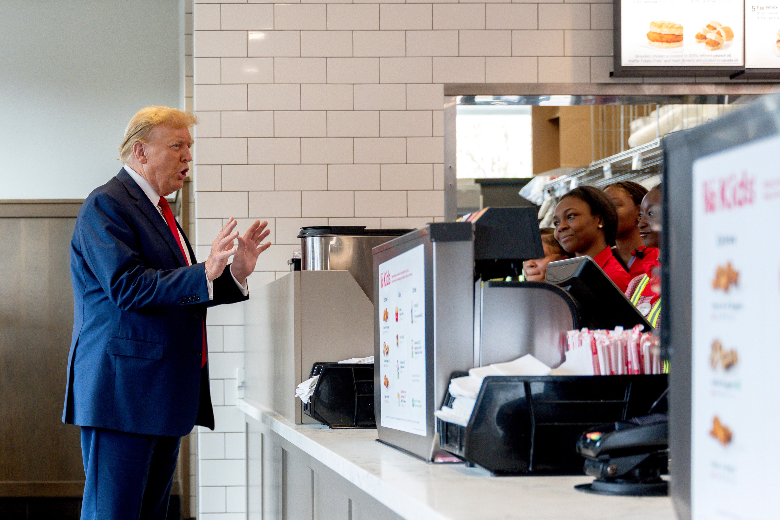 Donald Trump famously visited a Chick-fil-A branch during his 2024 campaign