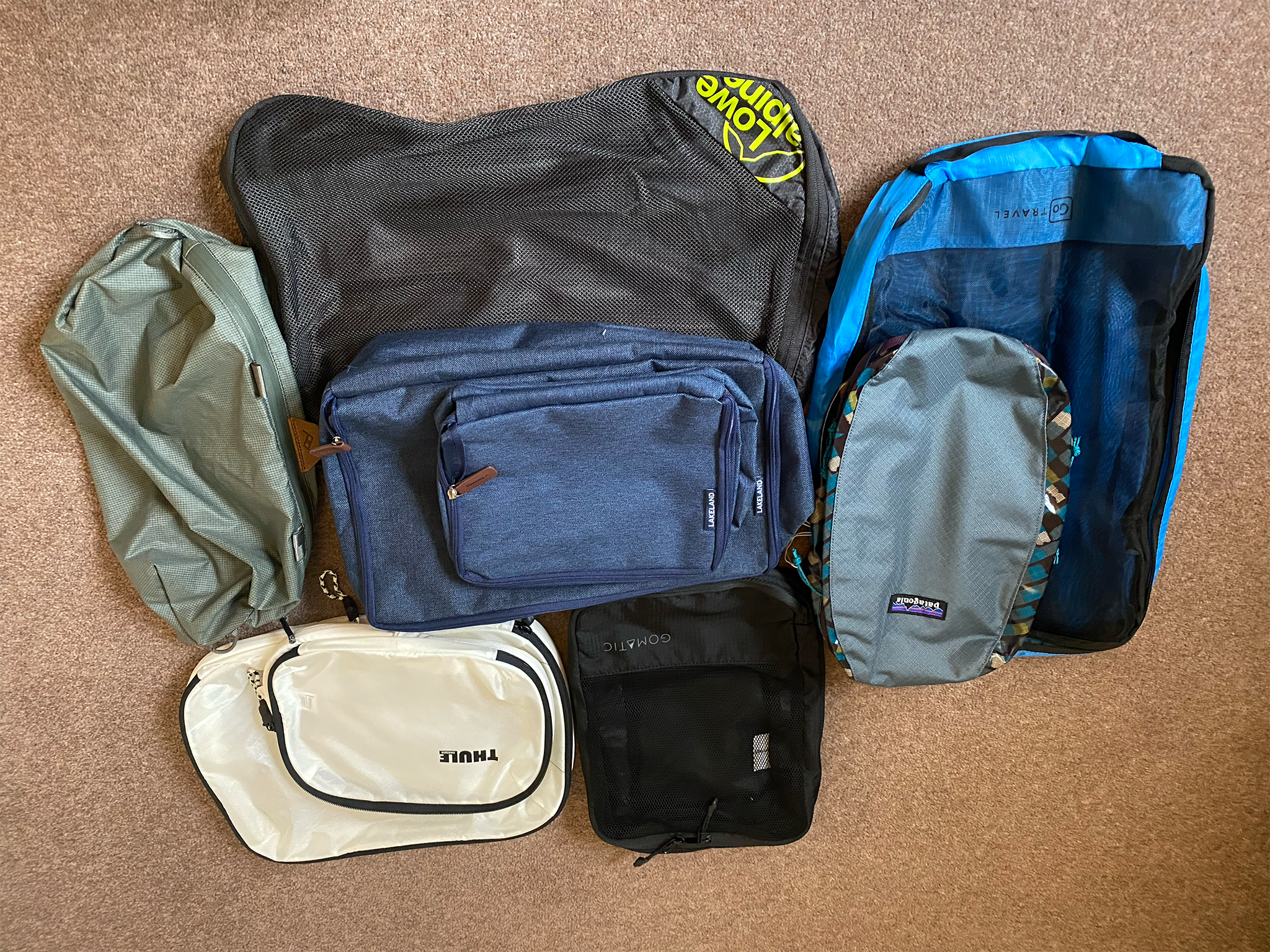 Some of the packing cubes we tested for this review