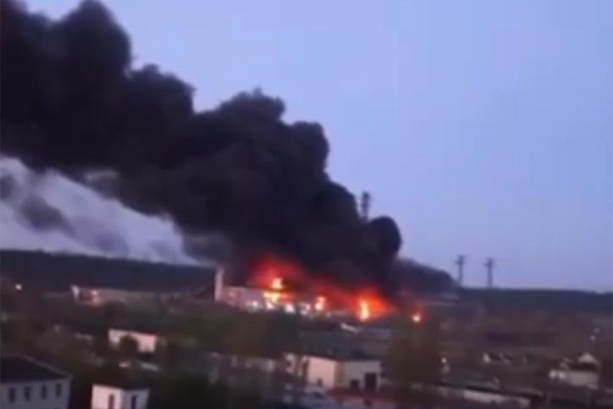 The Trypilska plant burning