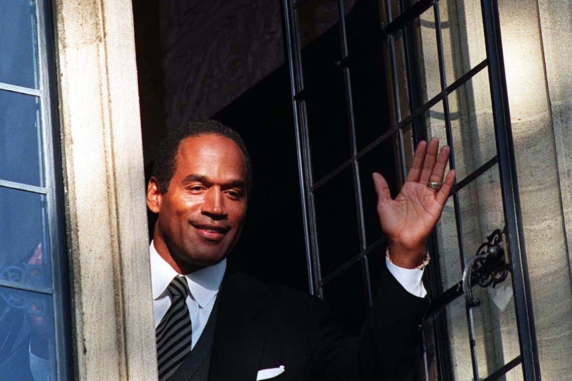 File photo dated 11-05-1996 of OJ Simpson, who has died of cancer at the age of 76. Issue date: Thursday April 11, 2024.