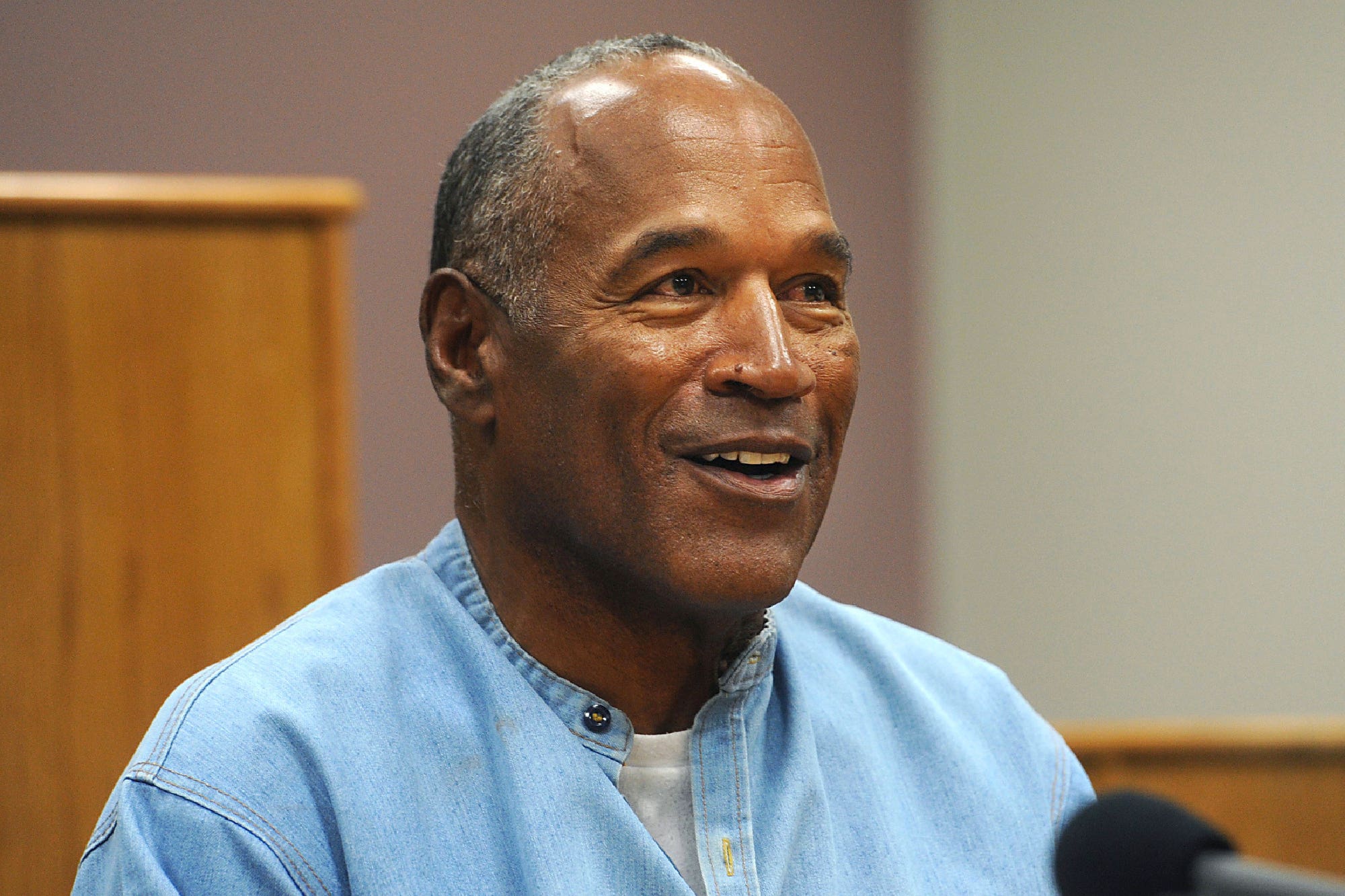 Former NFL football star OJ Simpson was freed on parole in 2017 (Jason Bean/The Reno Gazette-Journal via AP, Pool, File)