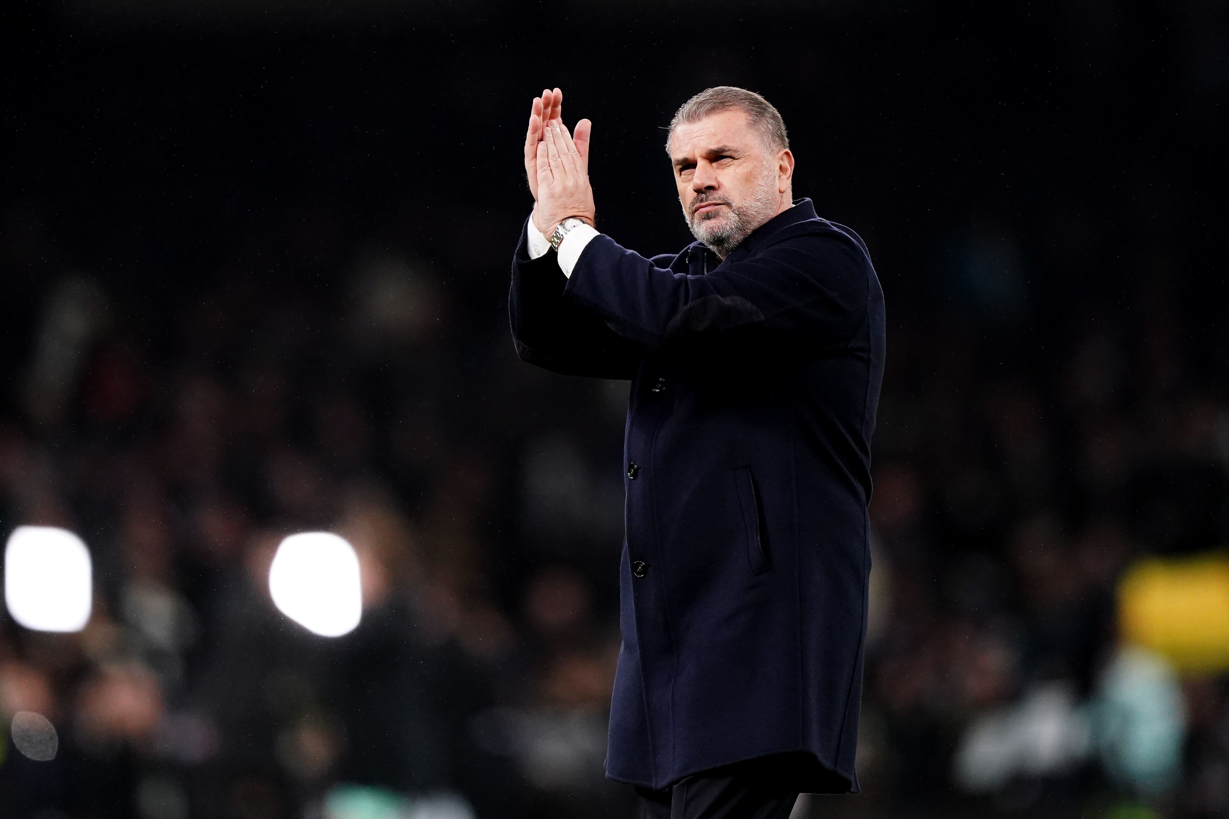 Ange Postecoglou takes Tottenham to Newcastle this weekend (Zac Goodwin/PA)