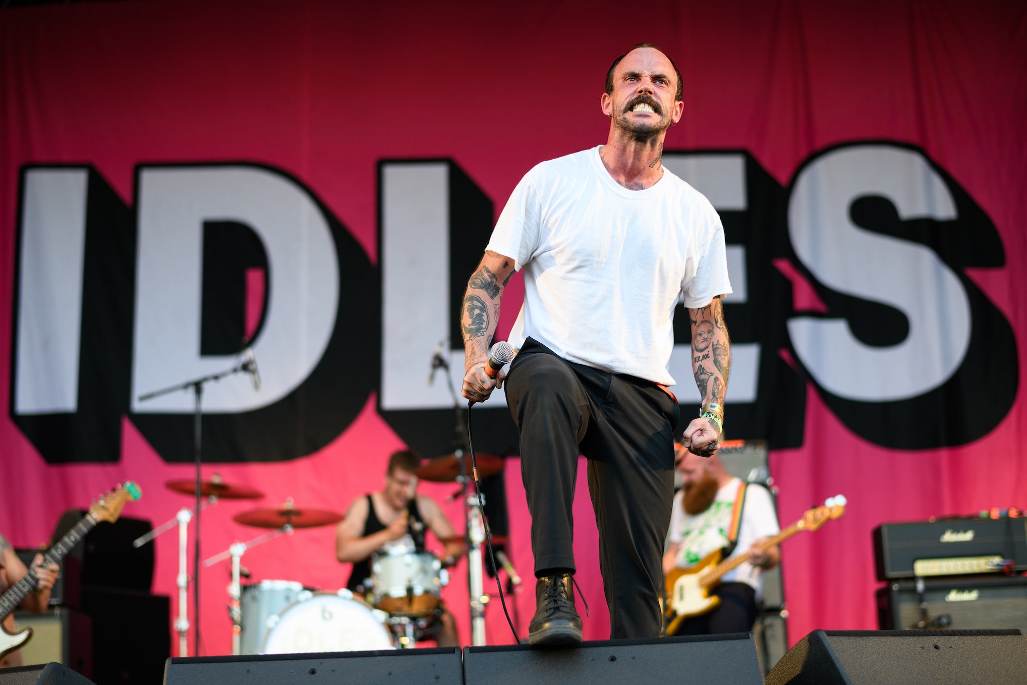 Idles perform on stage at Glastonbury 2019