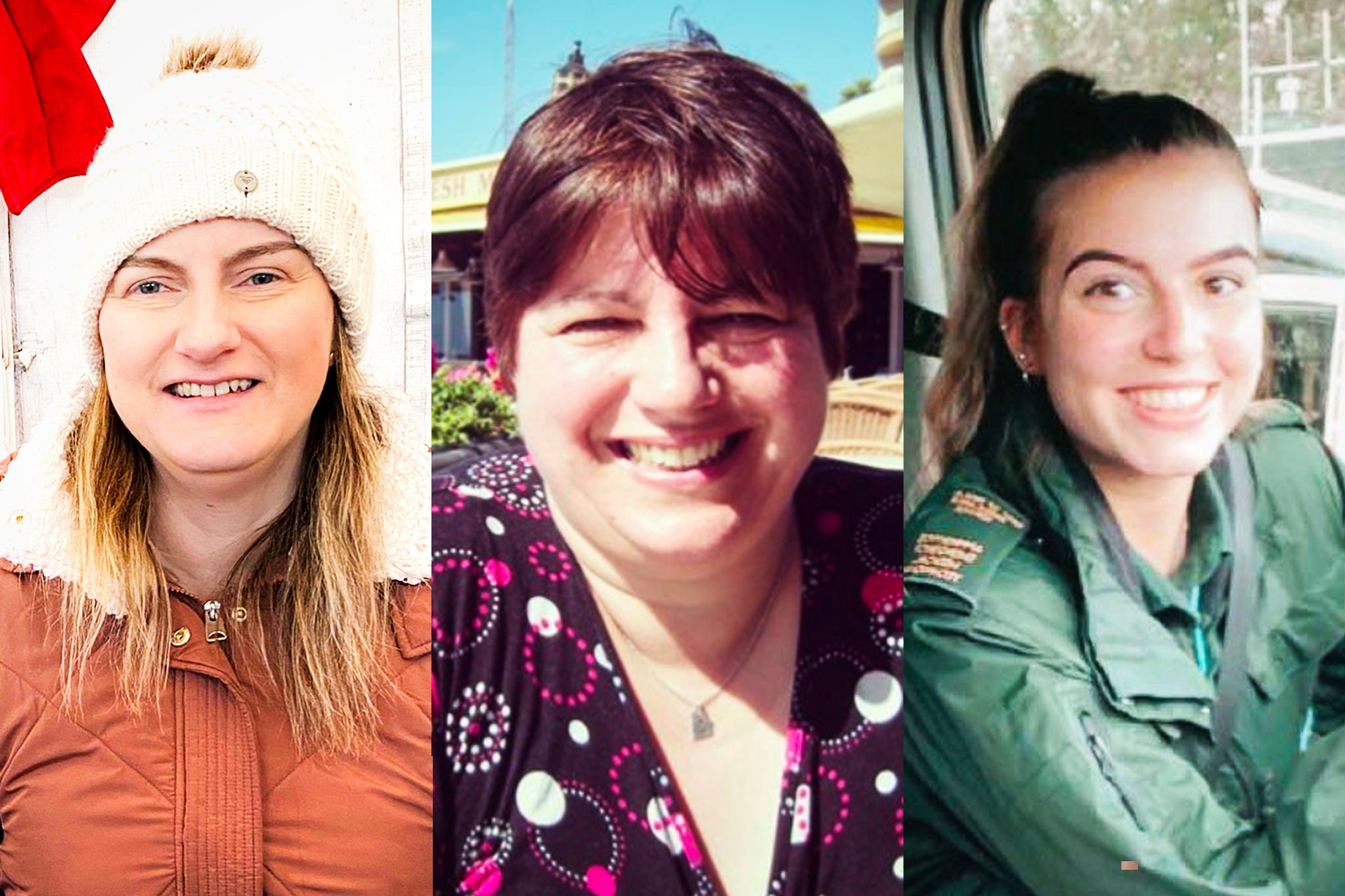 Left to right: Louise Murmut, Julie Montacute, and paramedic Rebecca McLellan