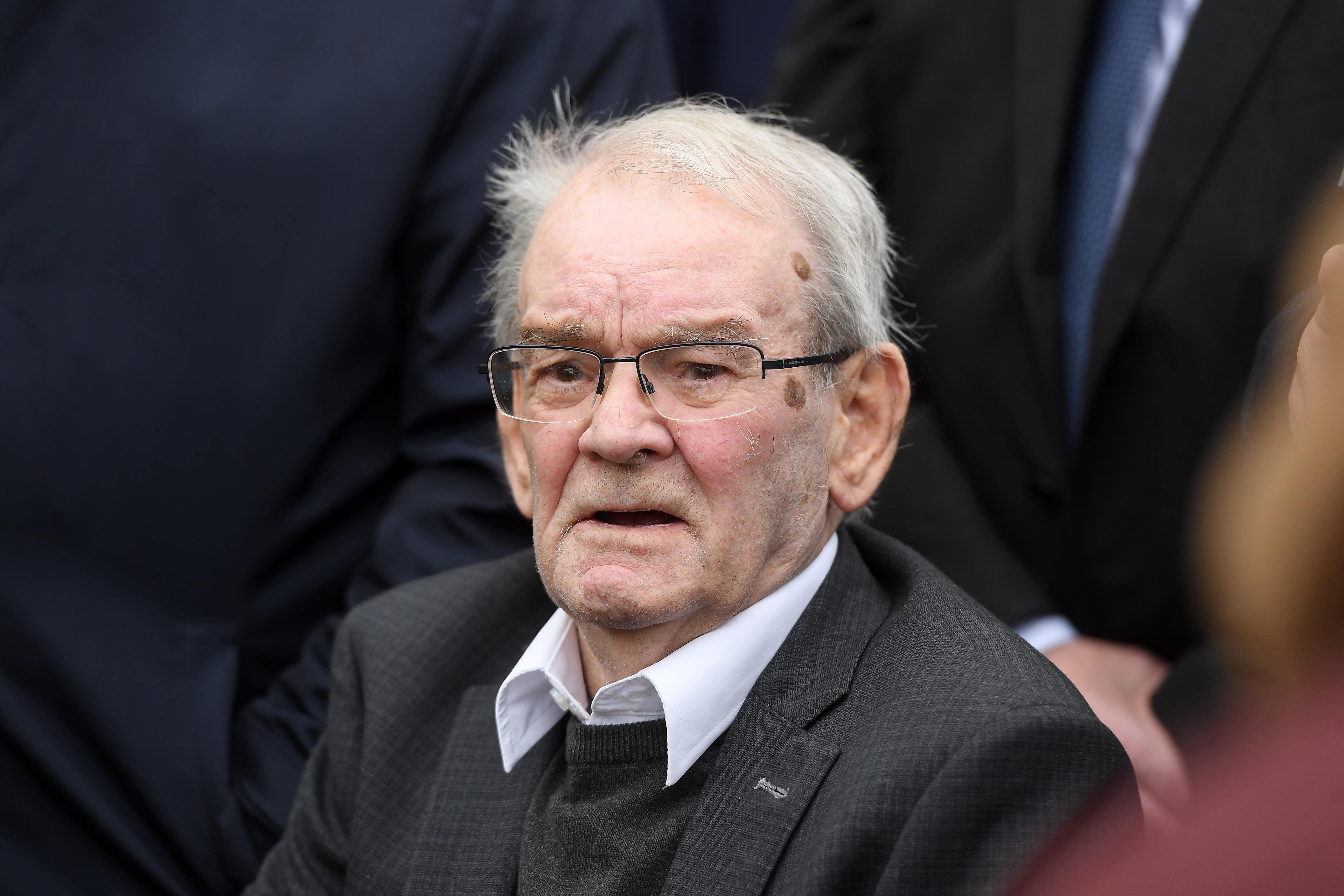 Kingsmill Massacre survivor Alan Black speaks to the media outside Laganside Courts (Oliver McVeigh/PA)