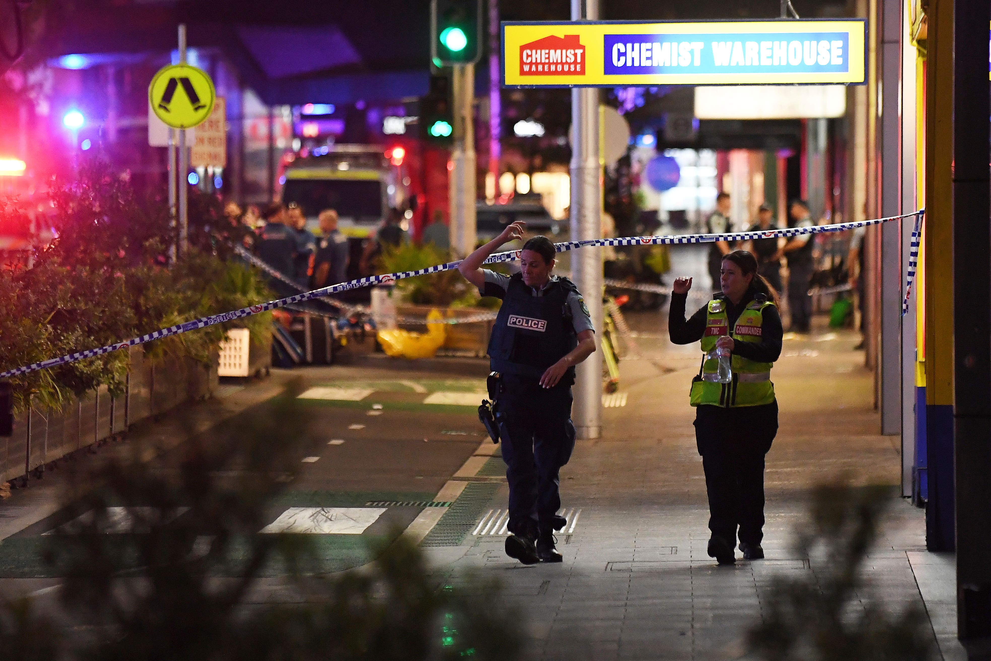 Emergency services are seen at Bondi Junction (Steven Saphore/PA)