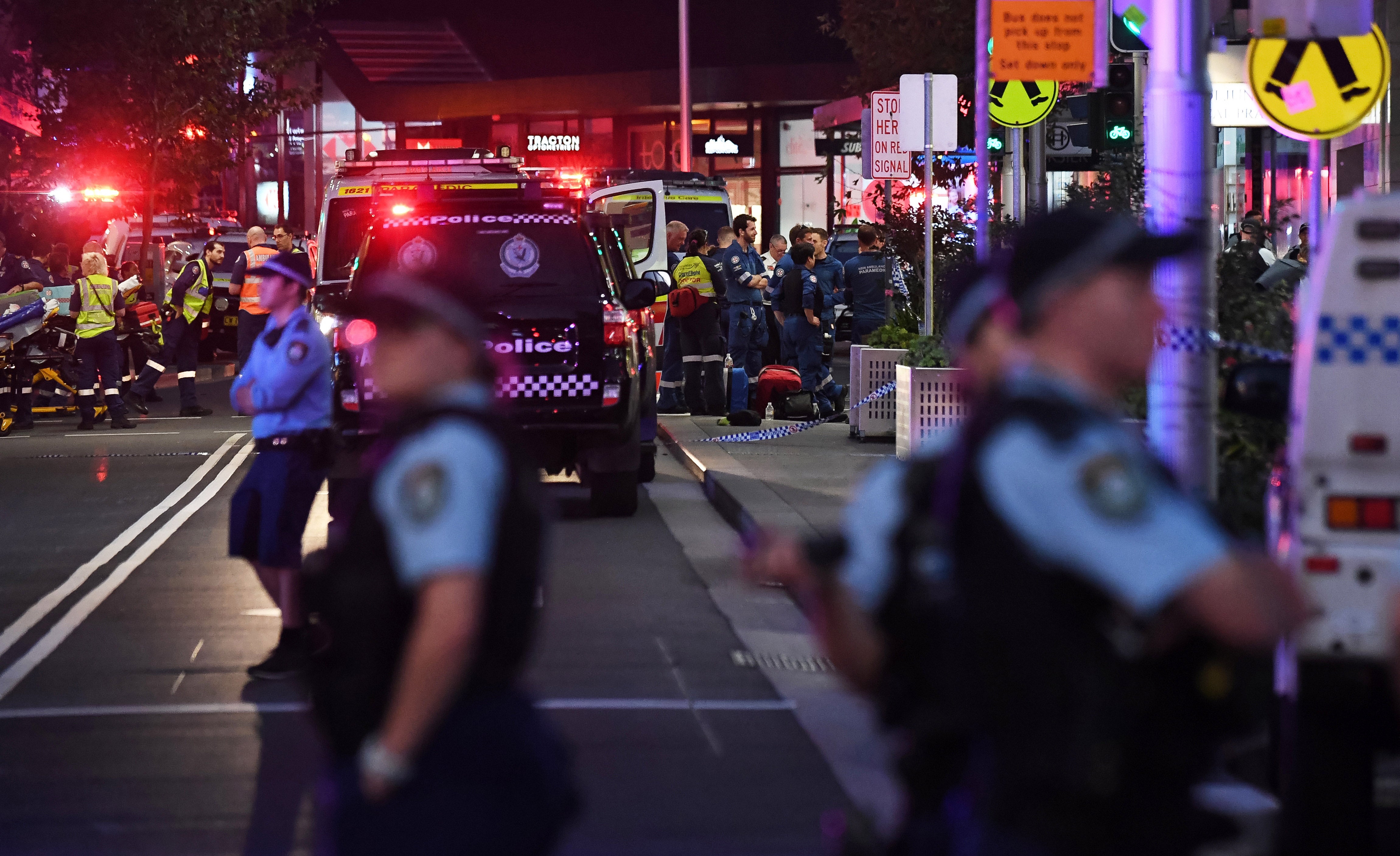 Emergency services at Bondi Junction following Cauchi’s deadly attack