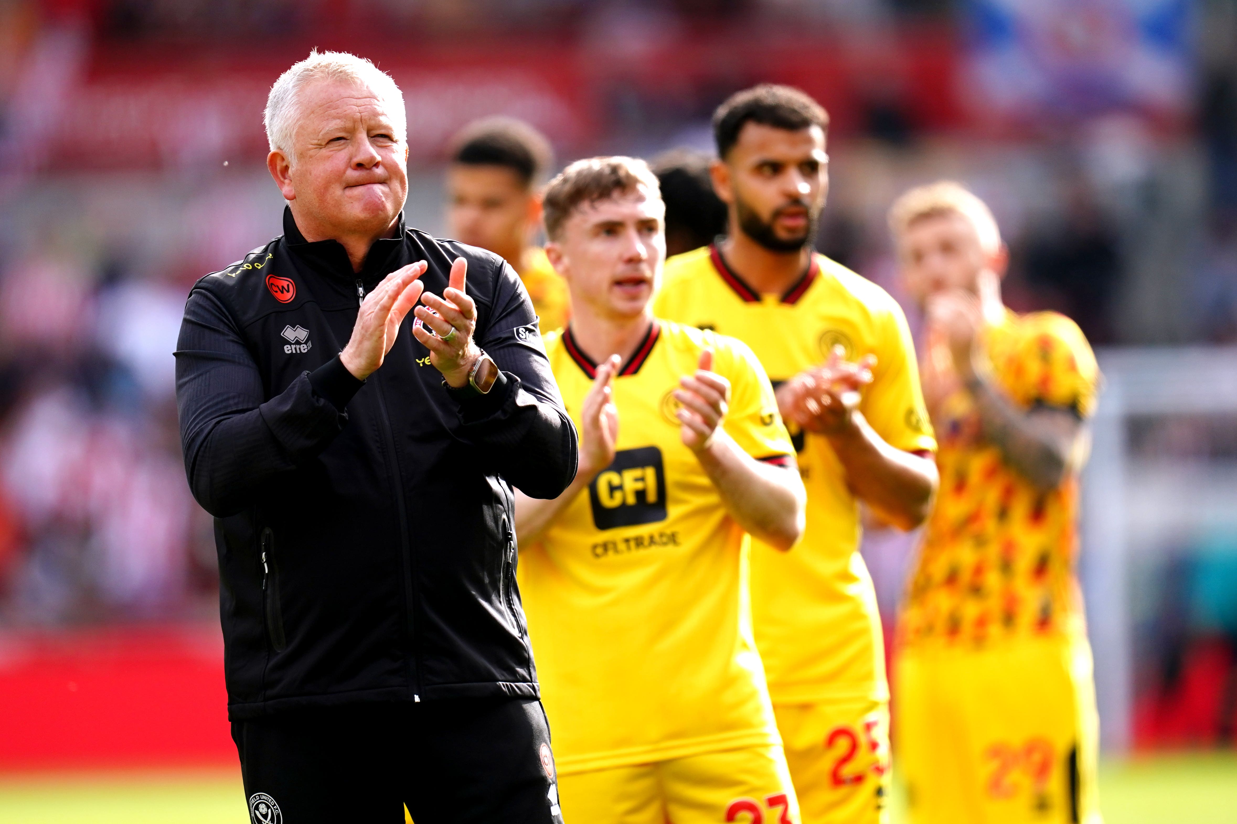 Chris Wilder (left) felt luck was against Sheffield United on Saturday (John Walton/PA)