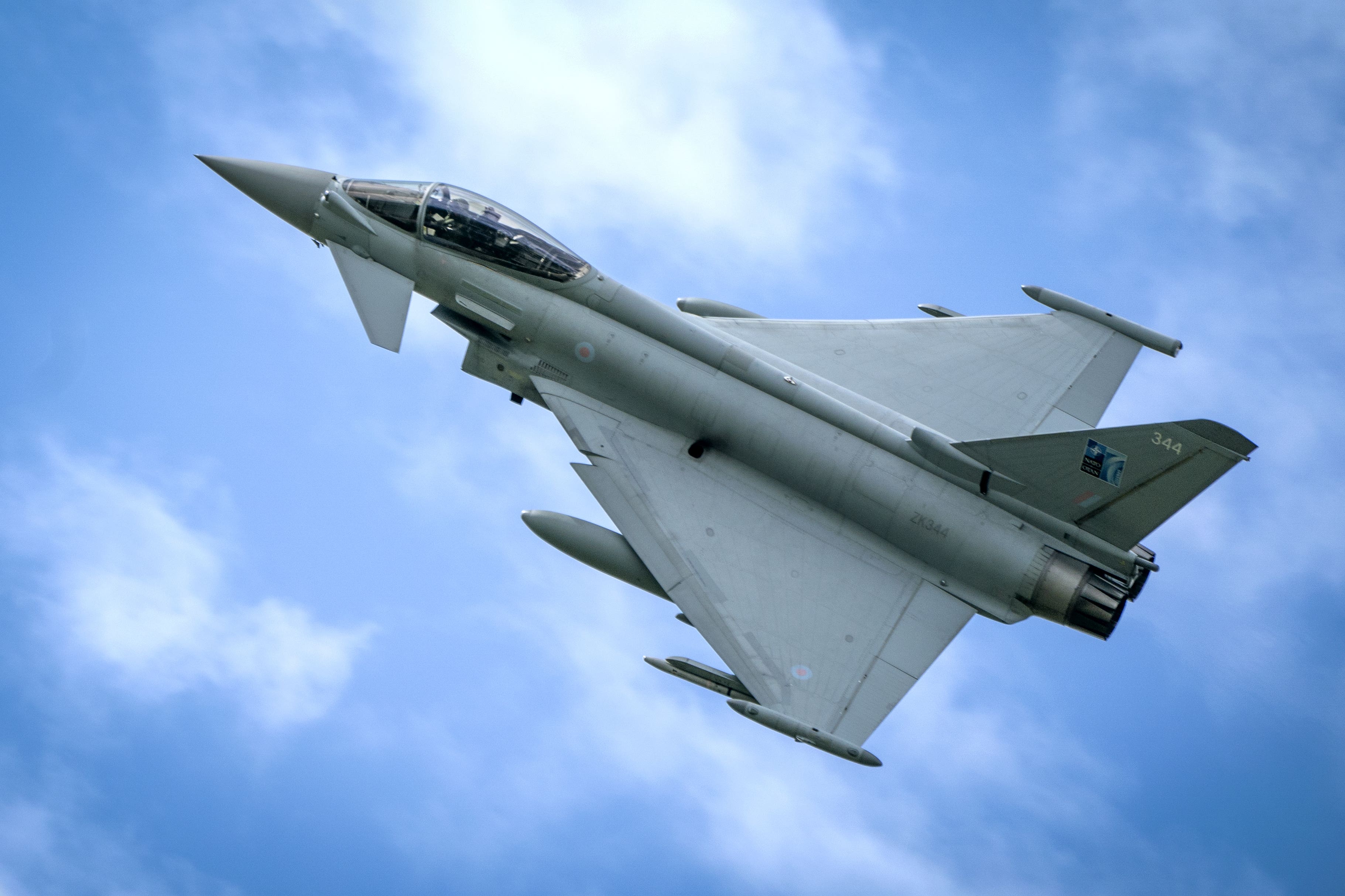 Typhoon jets can reach maximum speeds of 1,381mph (Jane Barlow/PA)