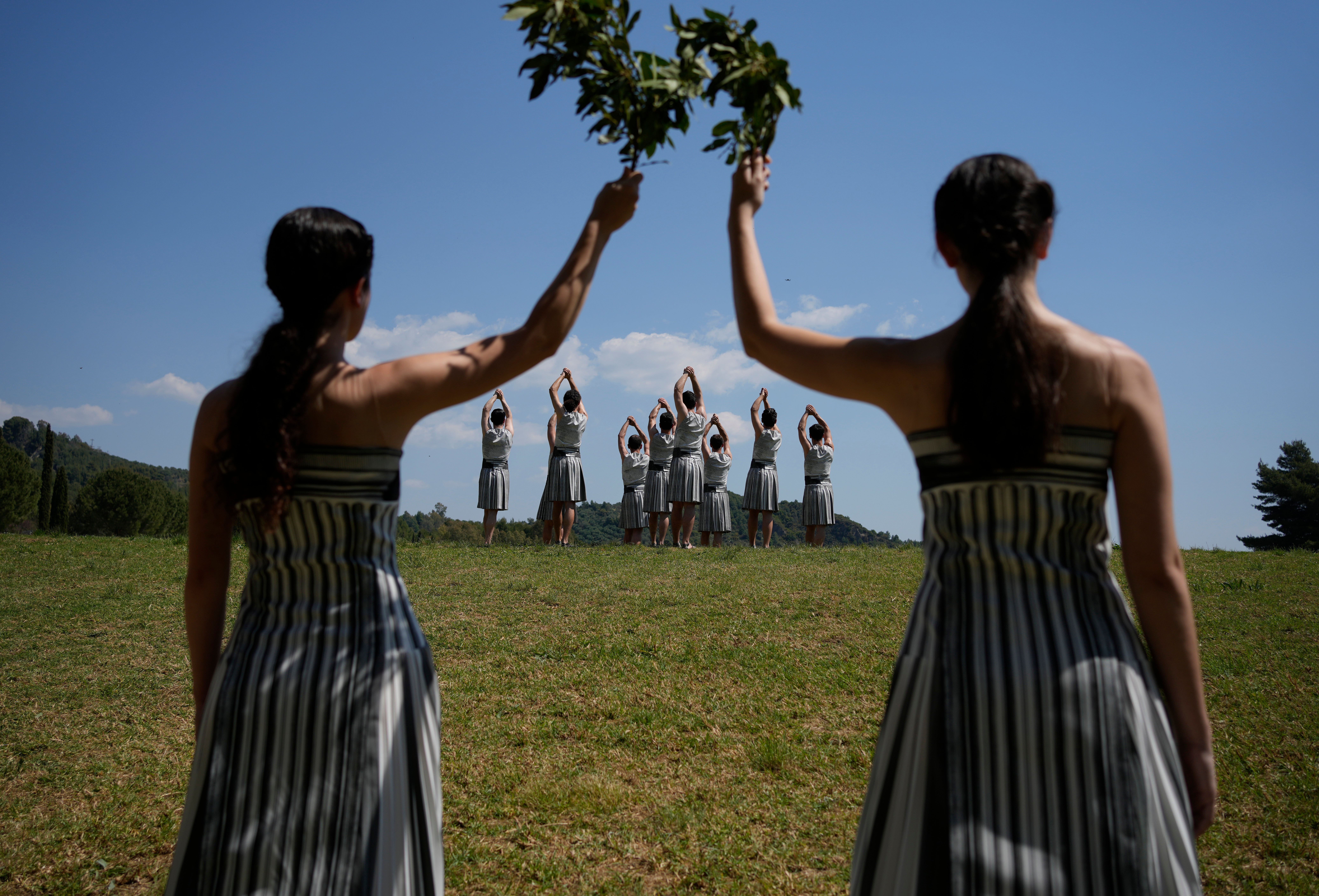 Greece Torch Lighting Performers