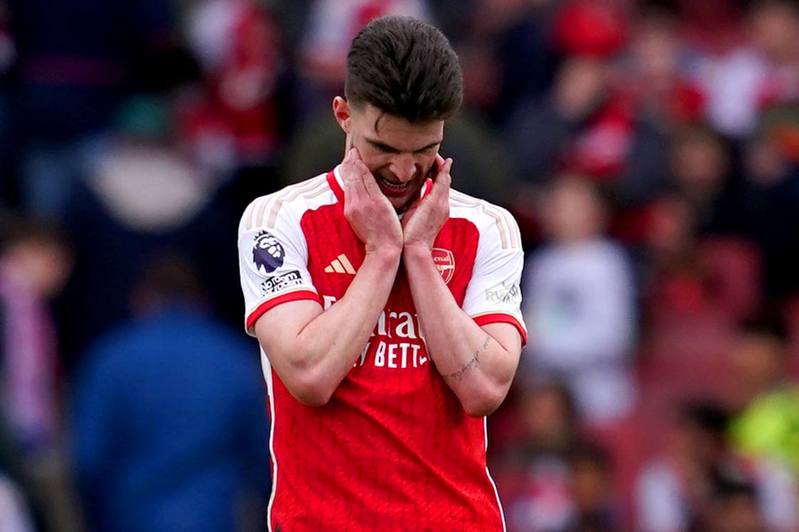 Arsenal’s Declan Rice (Adam Davy/PA)