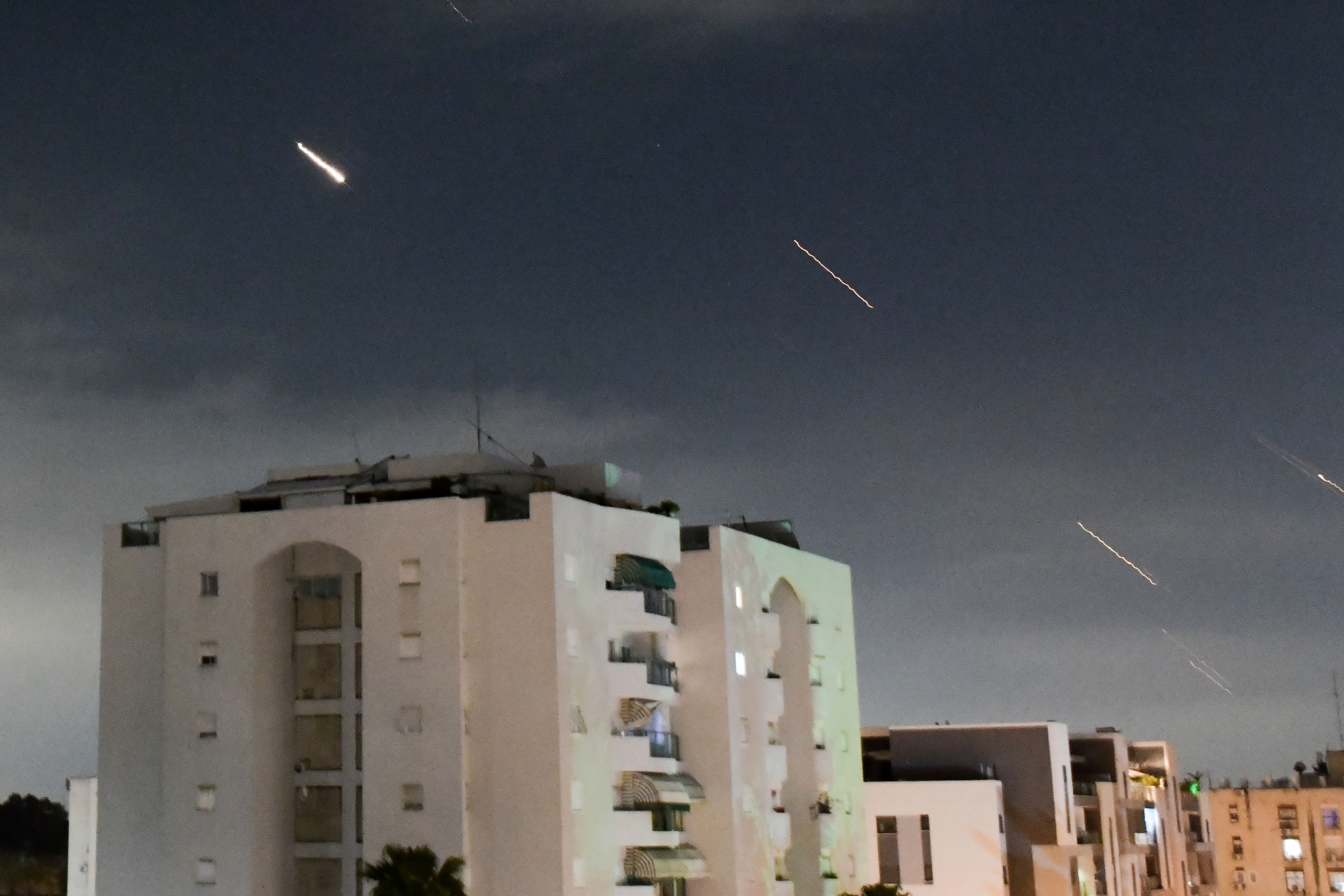 Israeli Iron Dome air defence system launches to intercept missiles fired from Iran, in central Israel on Sunday (AP Photo/Tomer Neuberg, File)